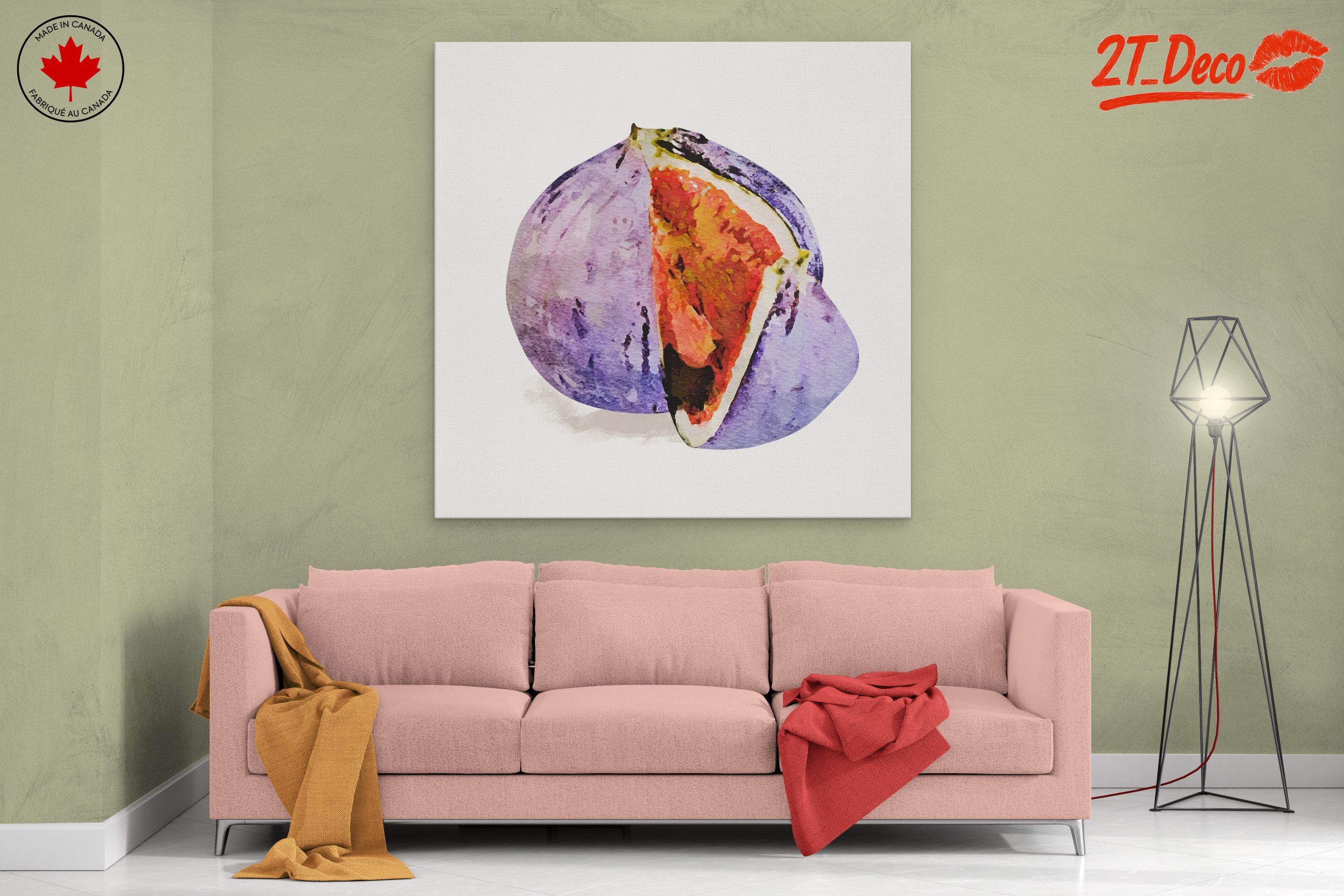 Stylized Fig Artwork in Abstract Style - Image 2