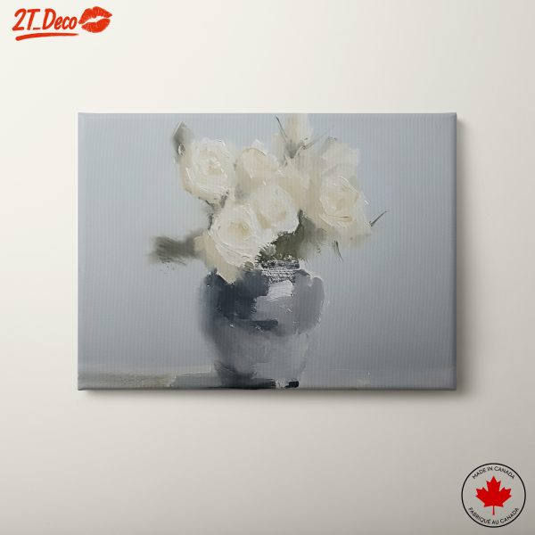Elegant White Roses in a Vase