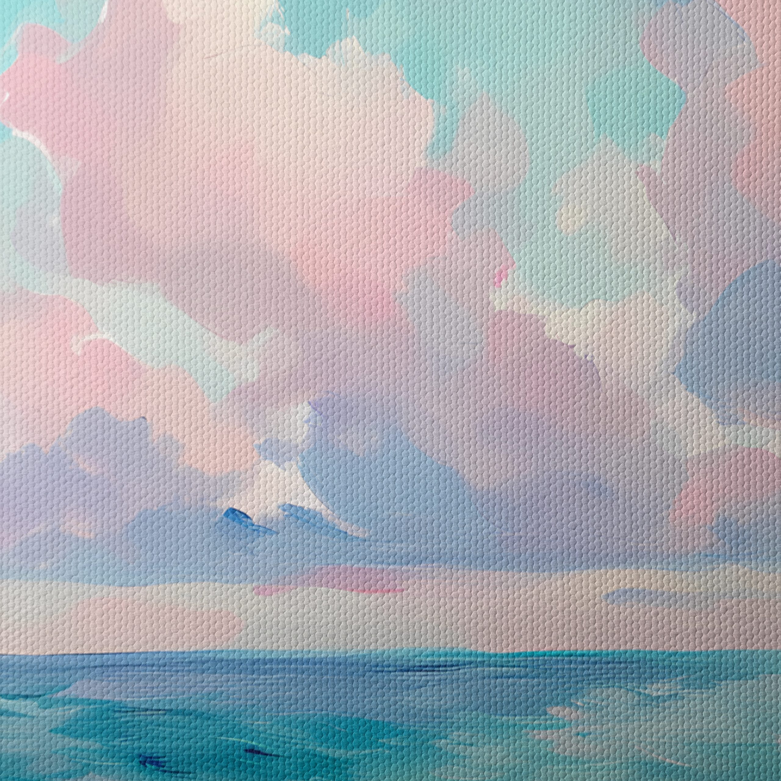 Dreamy Contemporary Landscape with Soft Clouds - Image 4