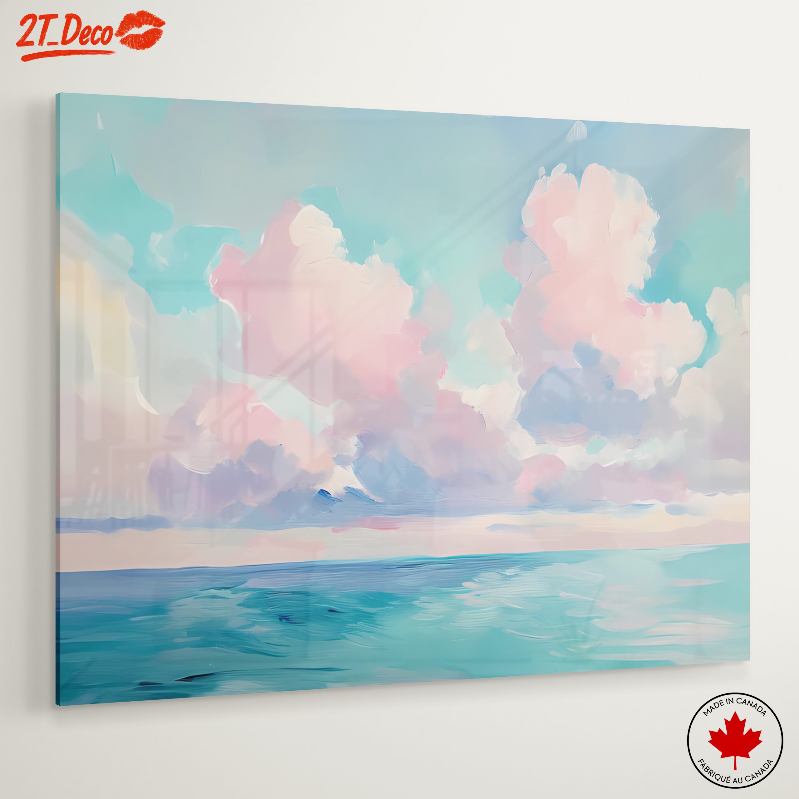 Dreamy Contemporary Landscape with Soft Clouds - Image 6