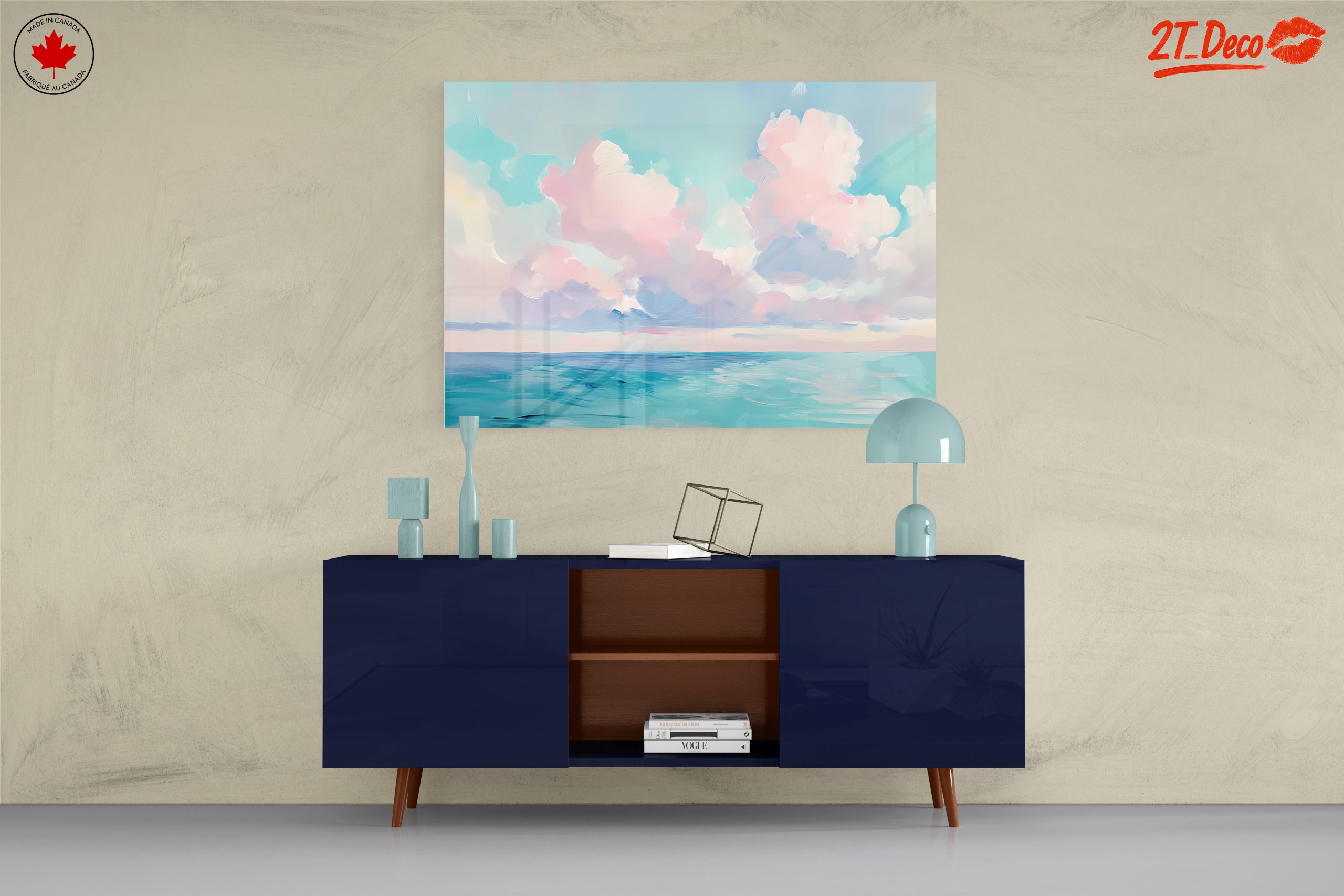 Dreamy Contemporary Landscape with Soft Clouds - Image 8