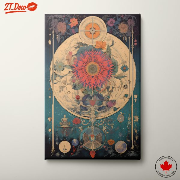 Floral Celestial Art with Intricate Patterns