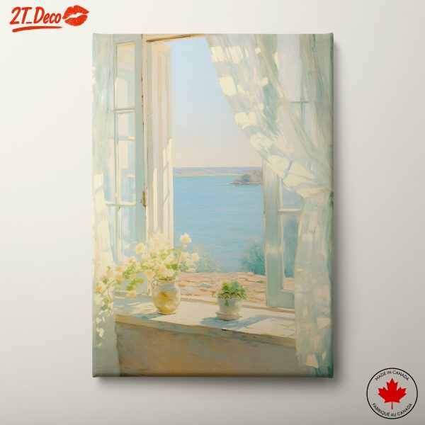 Serene Floral View from Window