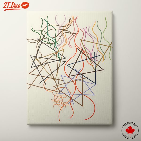 Colorful Abstract Line Art for Modern Spaces