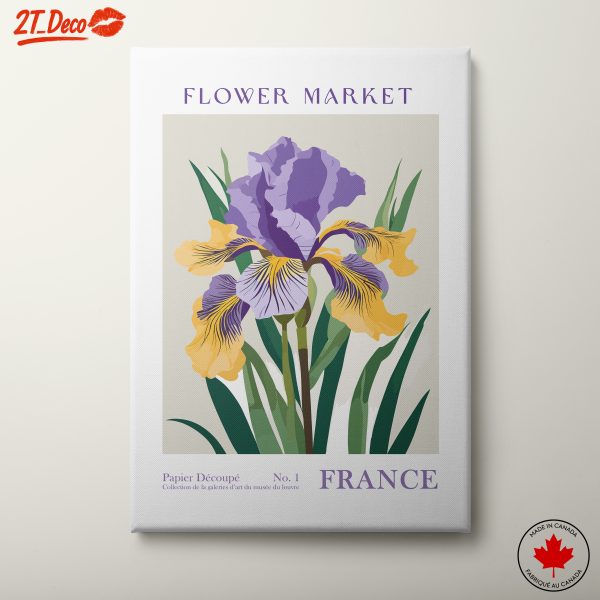 Stunning Botanical Artwork of an Iris Flower