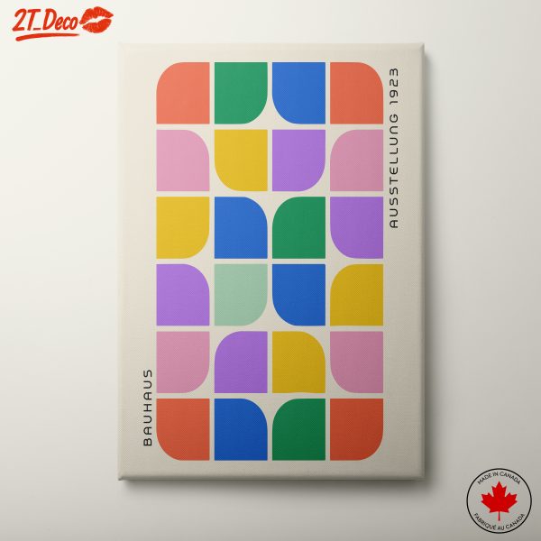 Colorful Bauhaus Art with Geometric Shapes