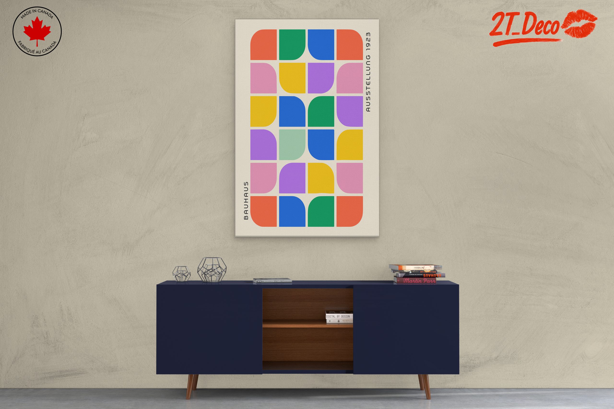 Colorful Bauhaus Art with Geometric Shapes - Image 3