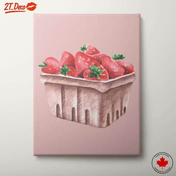 Stylized Strawberries in Abstract Art