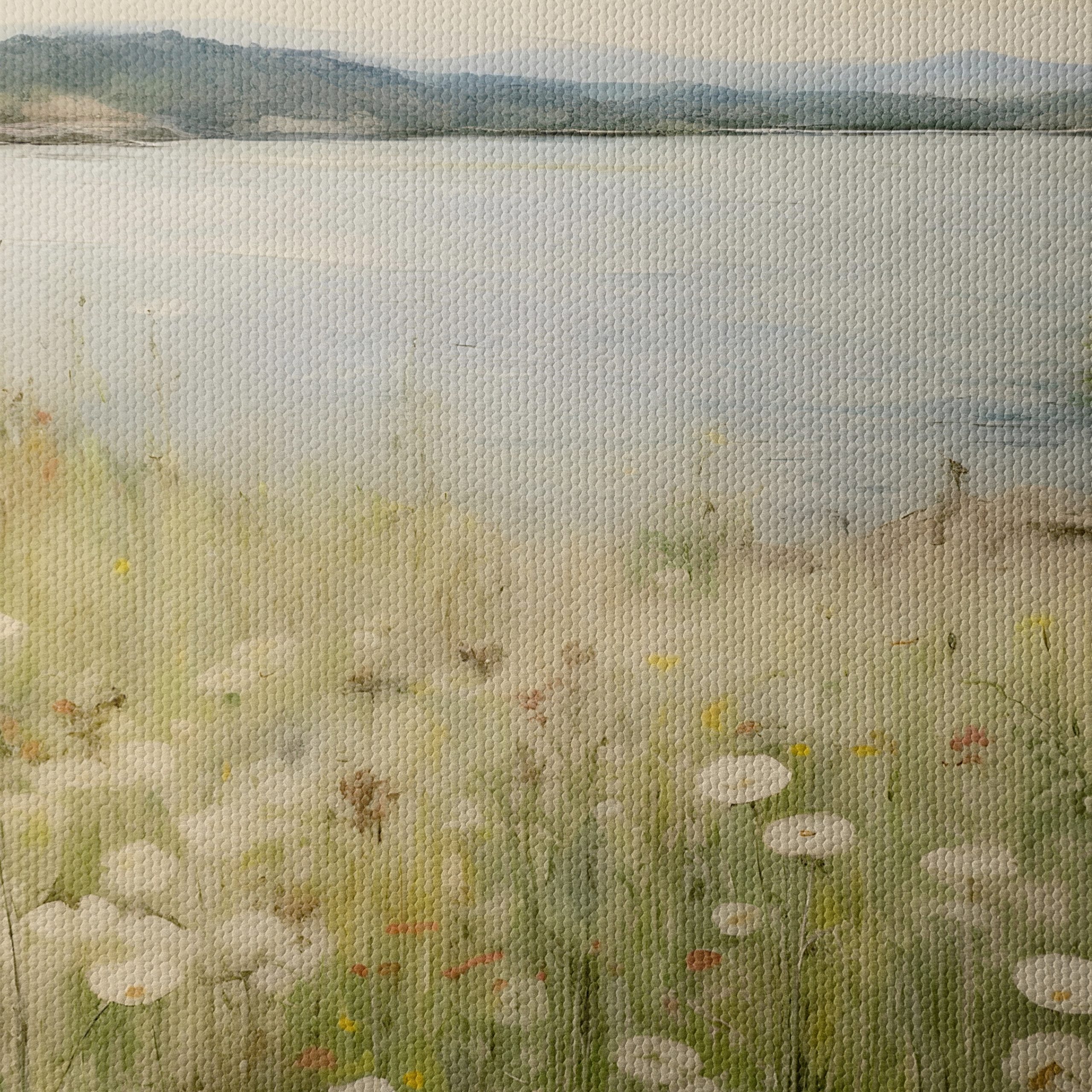 Serene Wildflower Landscape by the Water - Image 4