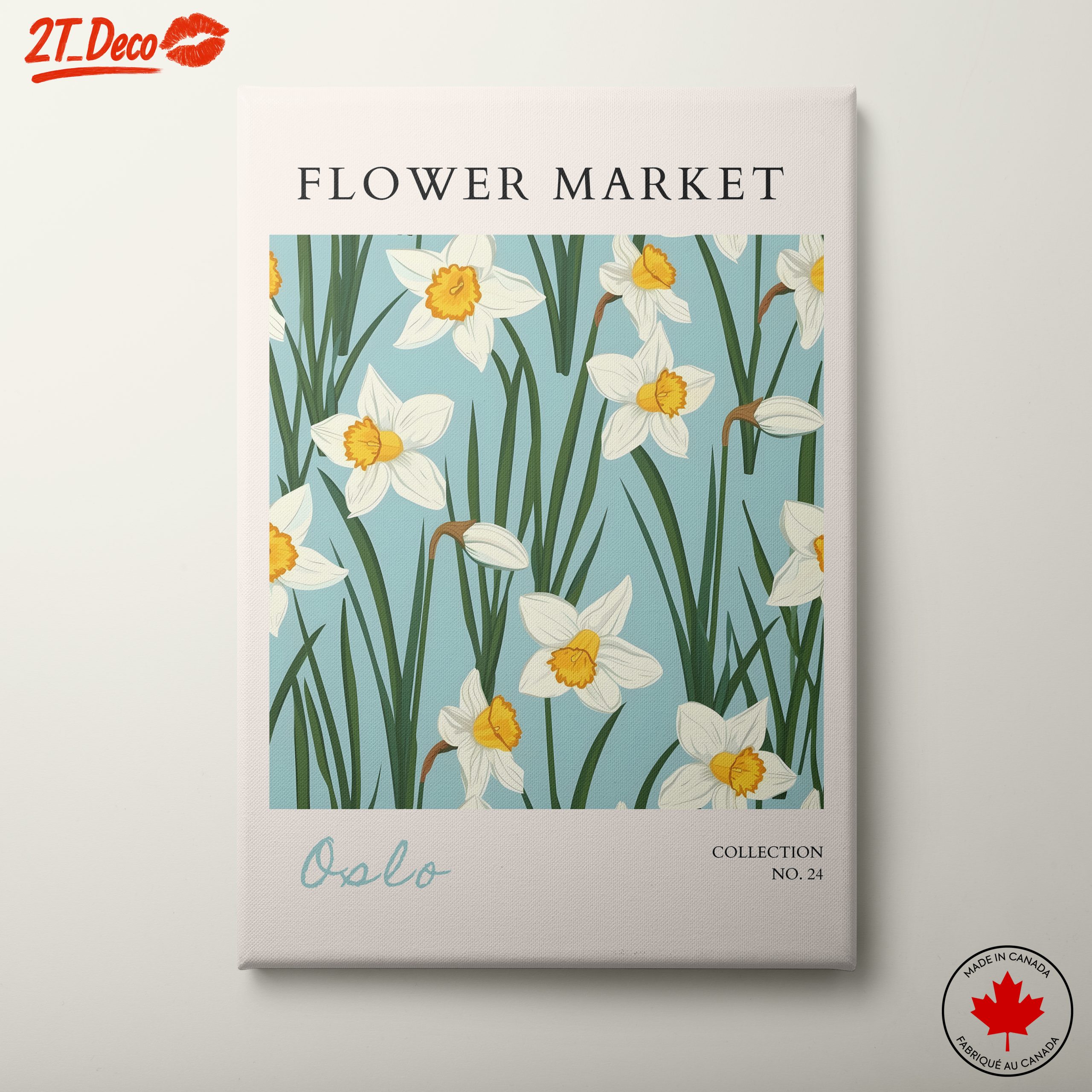 Flower Market Decor Featuring Beautiful Daffodils