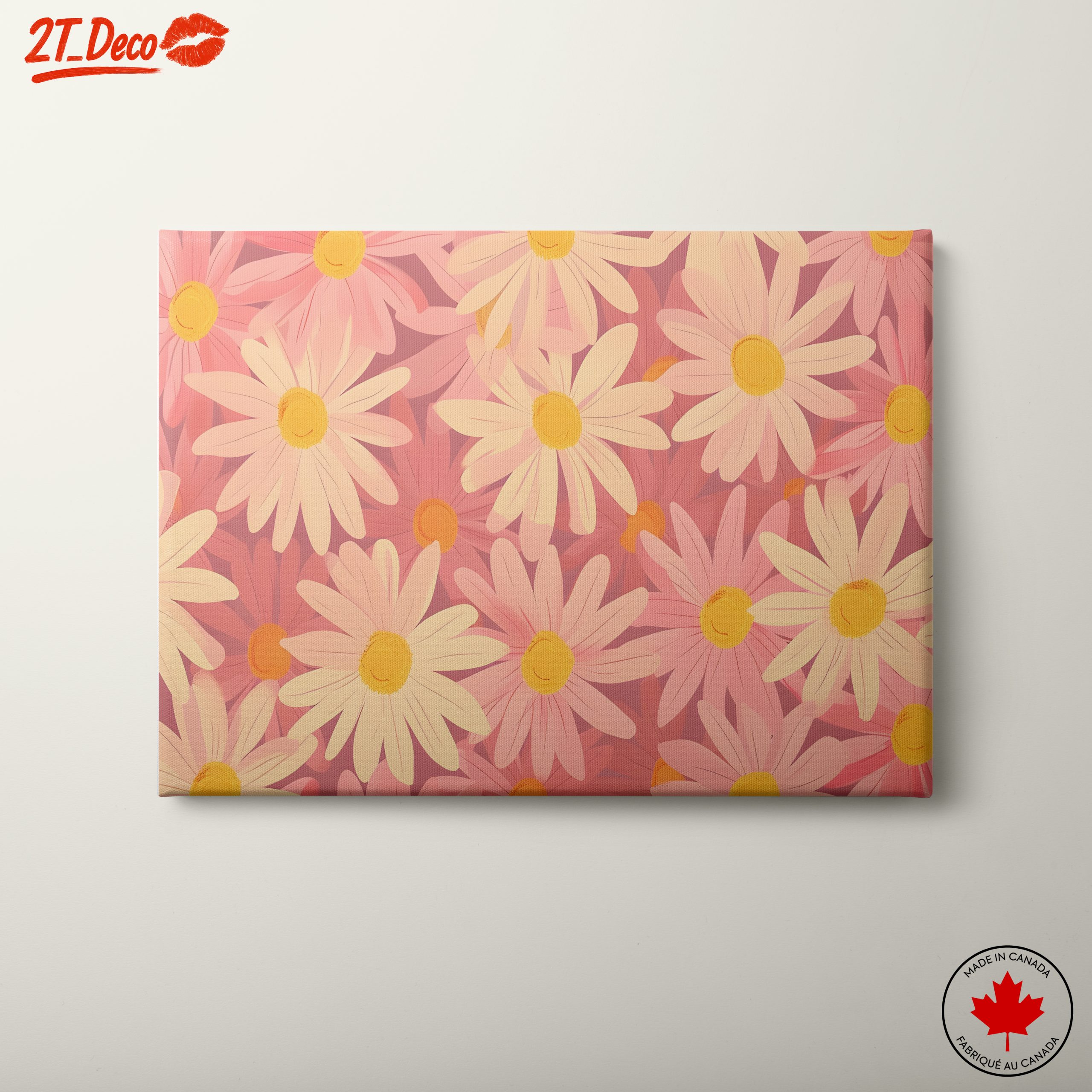 Vibrant Floral Art with Daisies