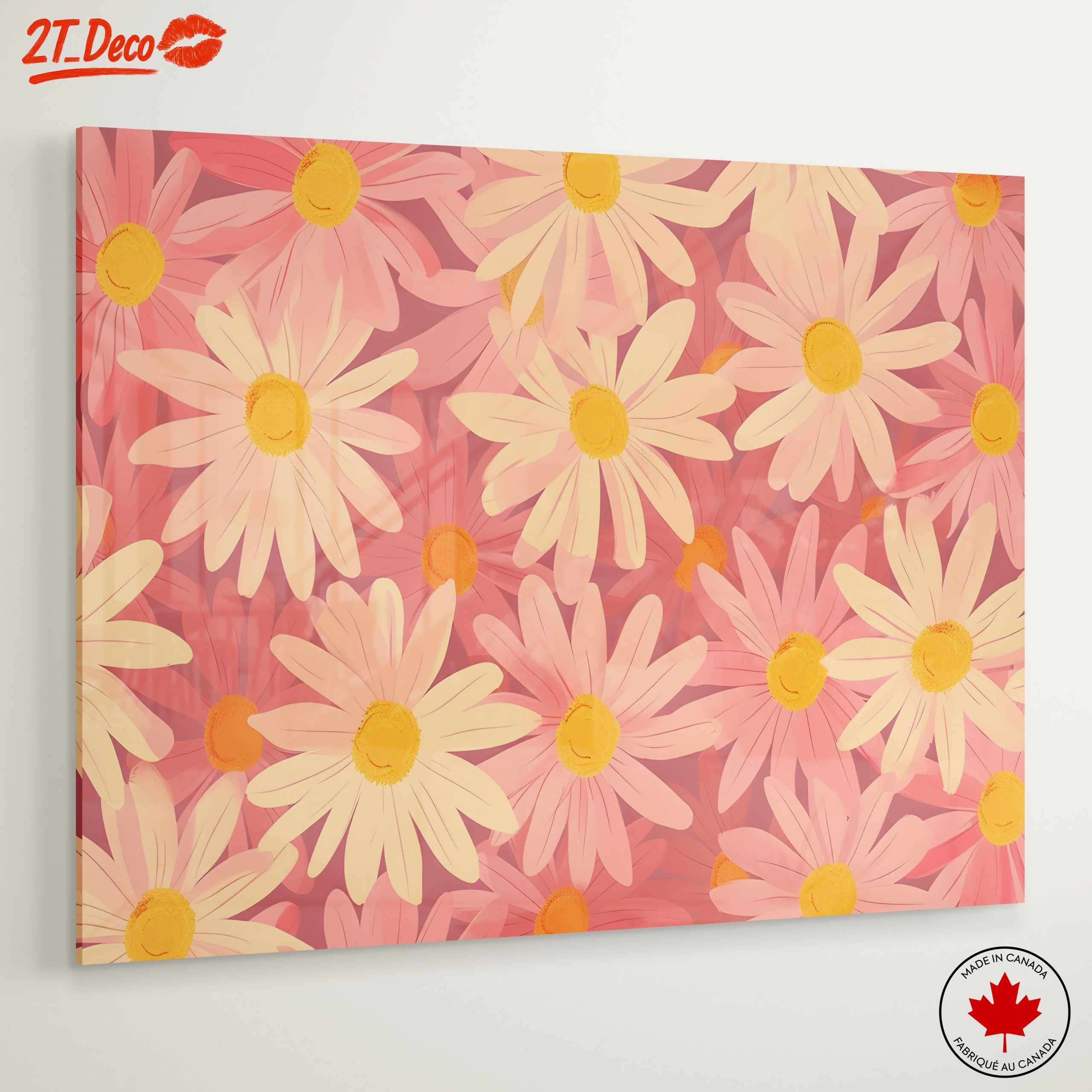 Vibrant Floral Art with Daisies - Image 6