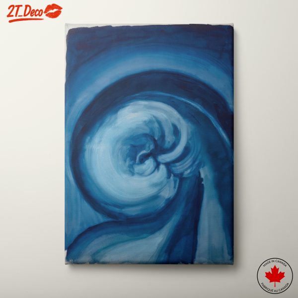 Swirling Blue Abstract Art