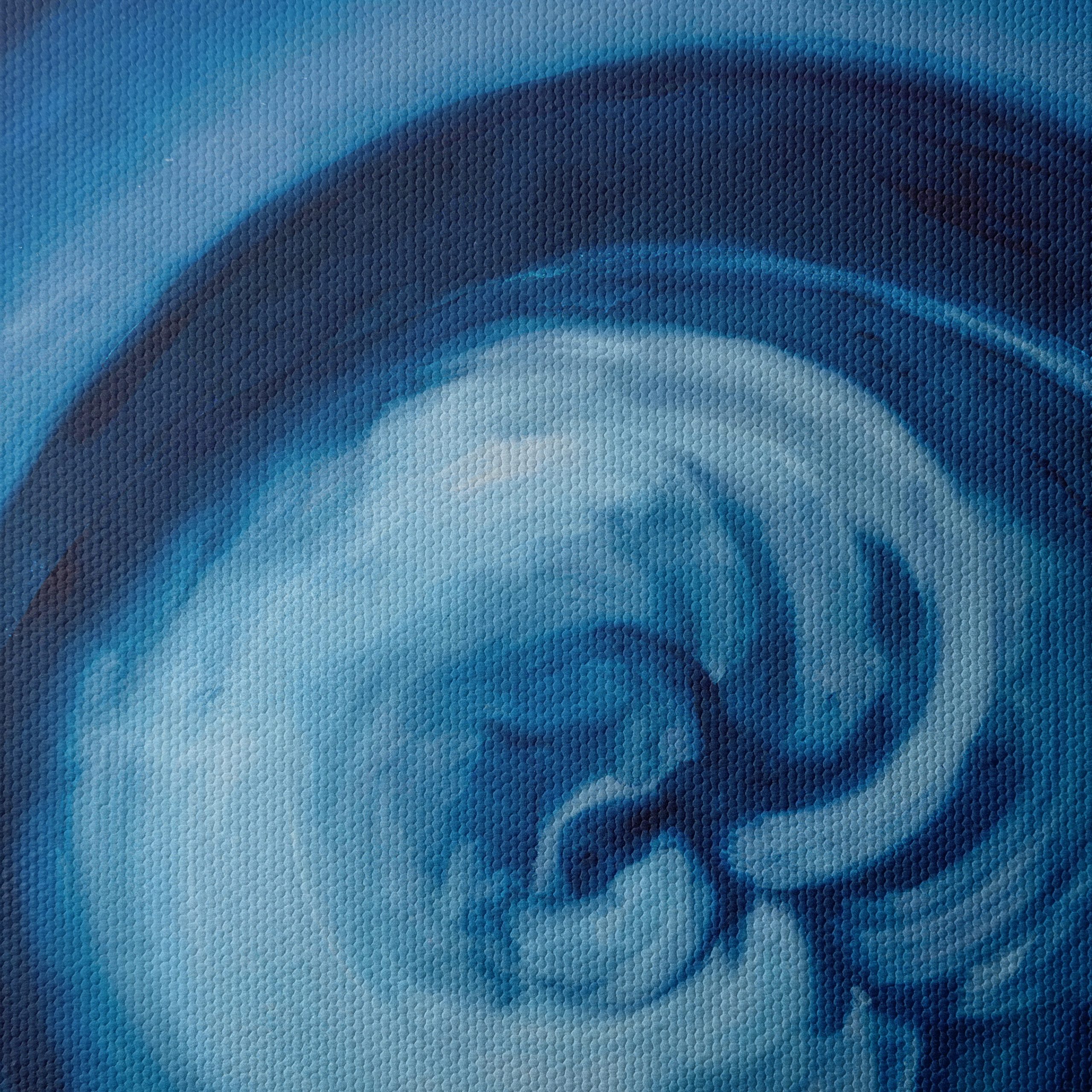 Swirling Blue Abstract Art - Image 4