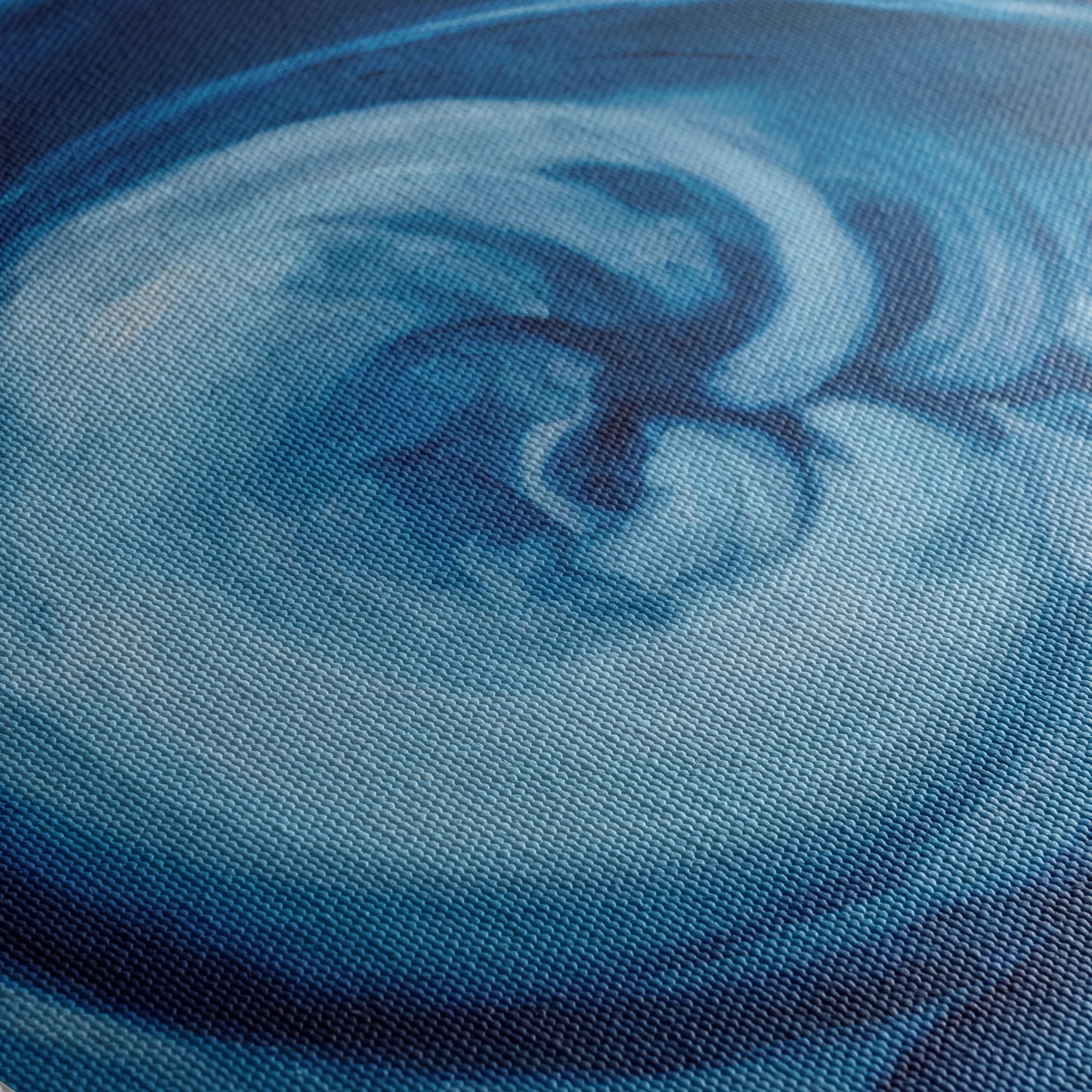 Swirling Blue Abstract Art - Image 5
