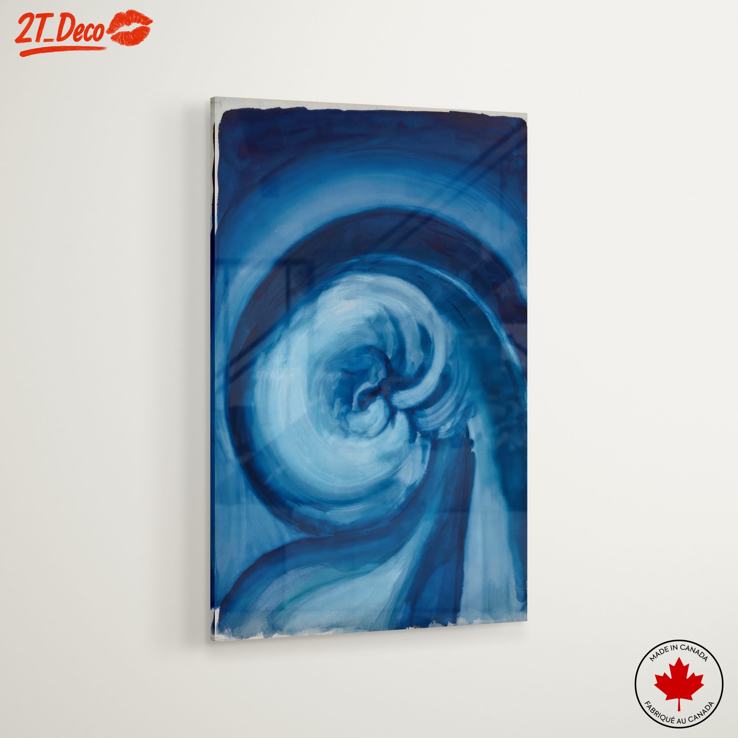 Swirling Blue Abstract Art - Image 6