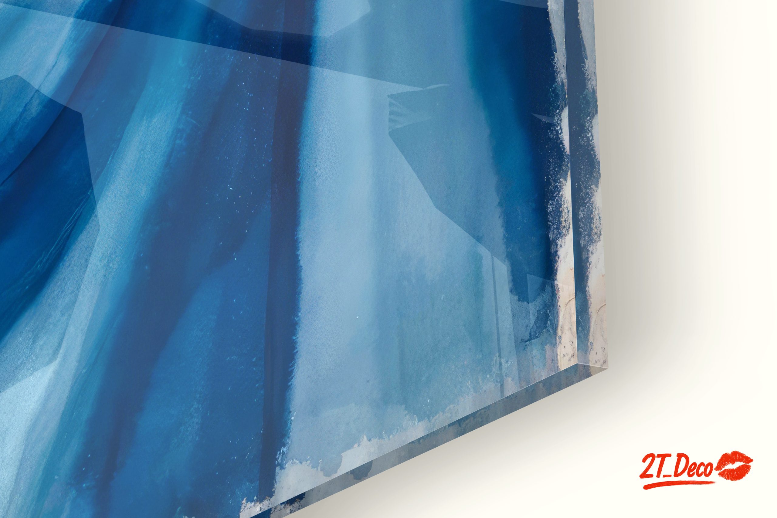 Swirling Blue Abstract Art - Image 9