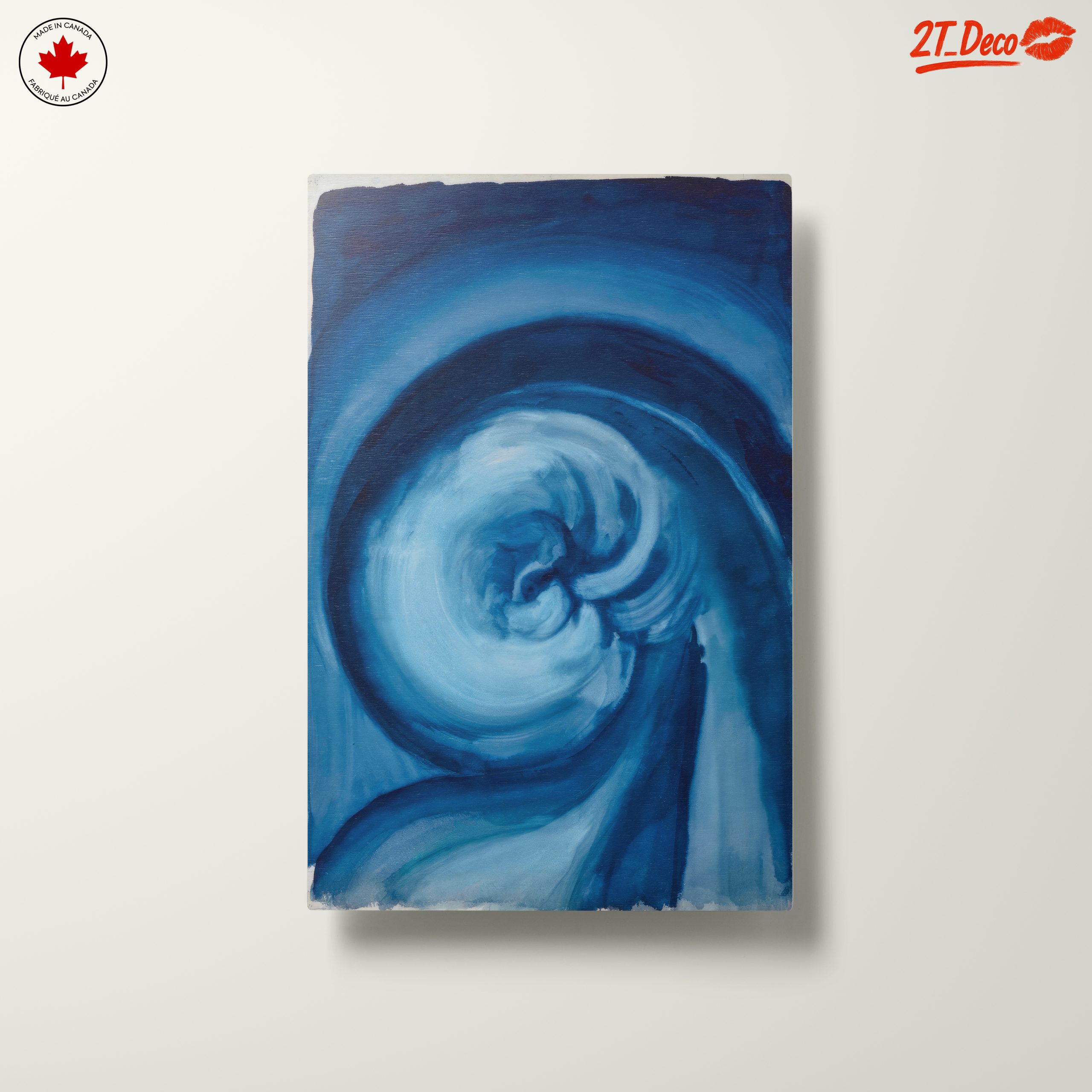 Swirling Blue Abstract Art - Image 10