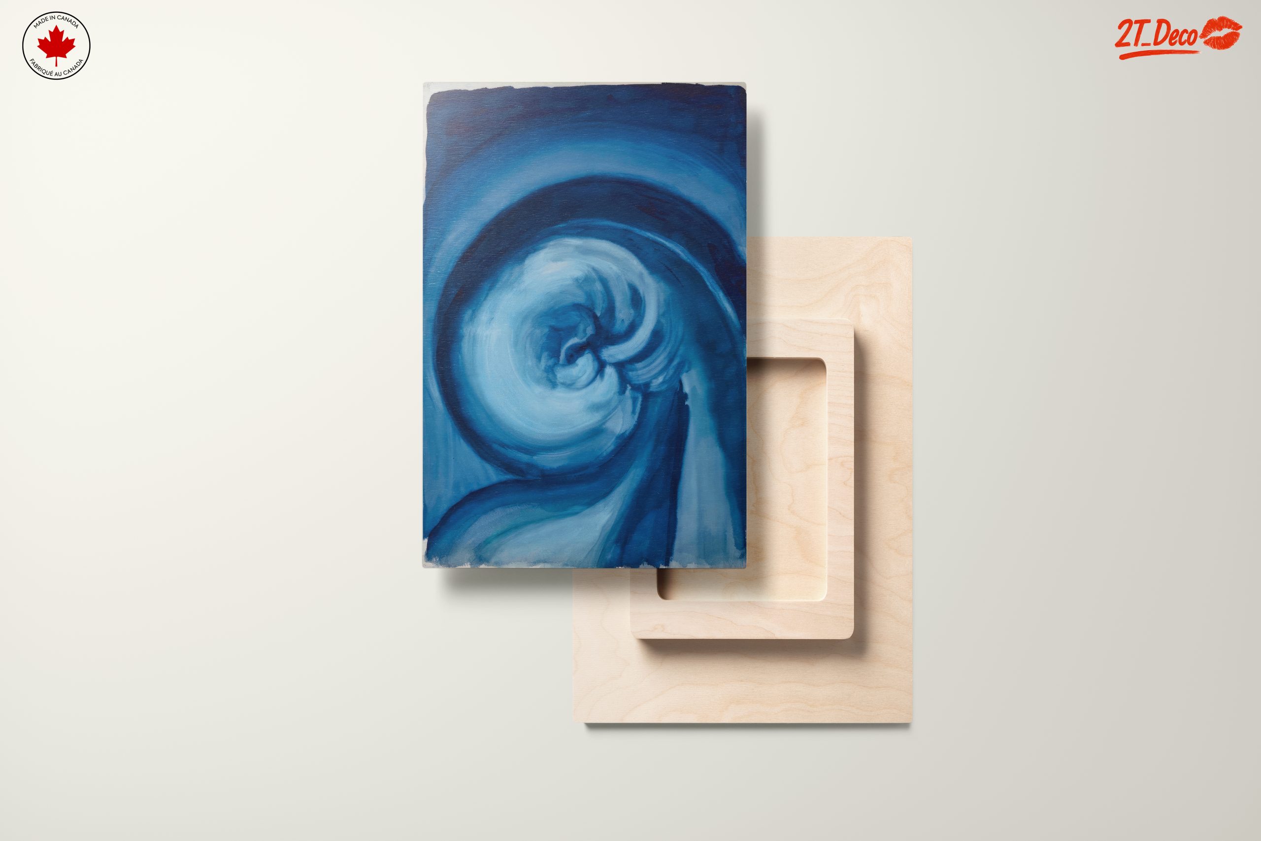 Swirling Blue Abstract Art - Image 11