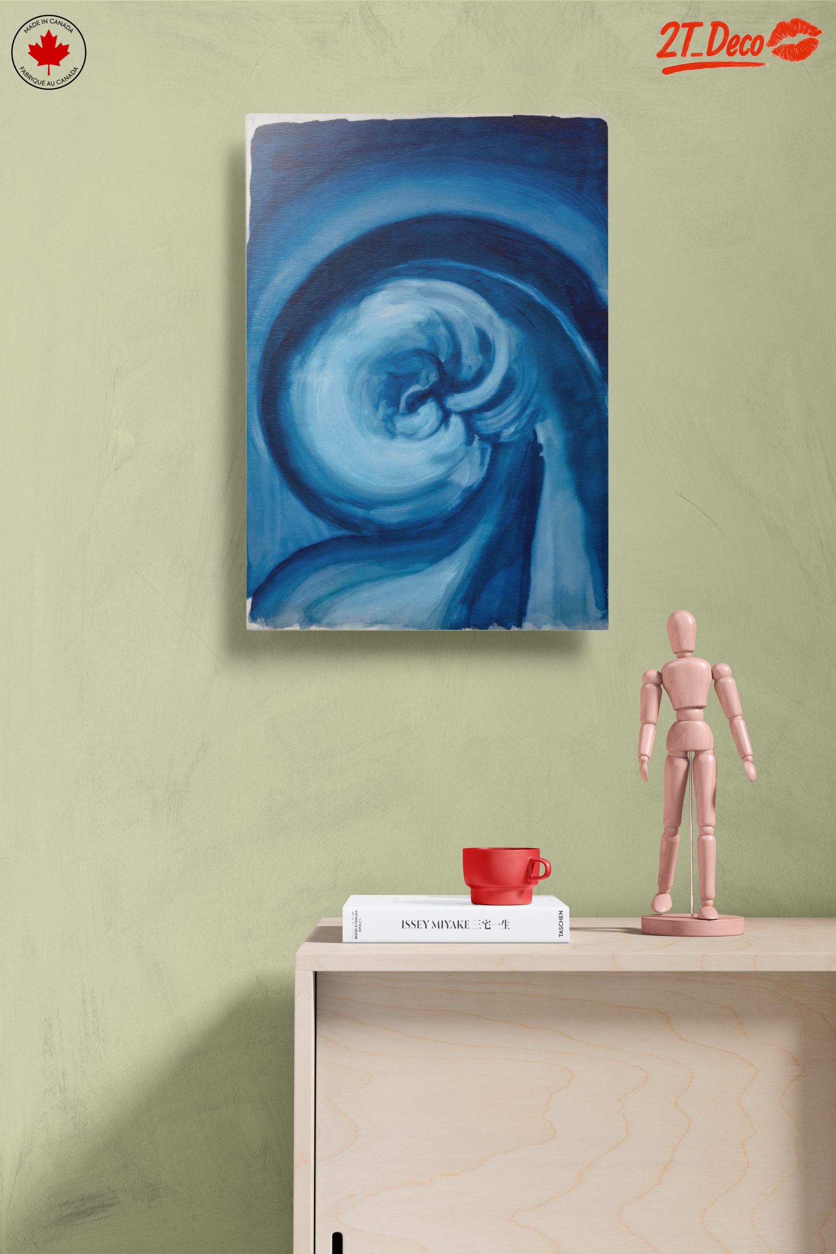 Swirling Blue Abstract Art - Image 14