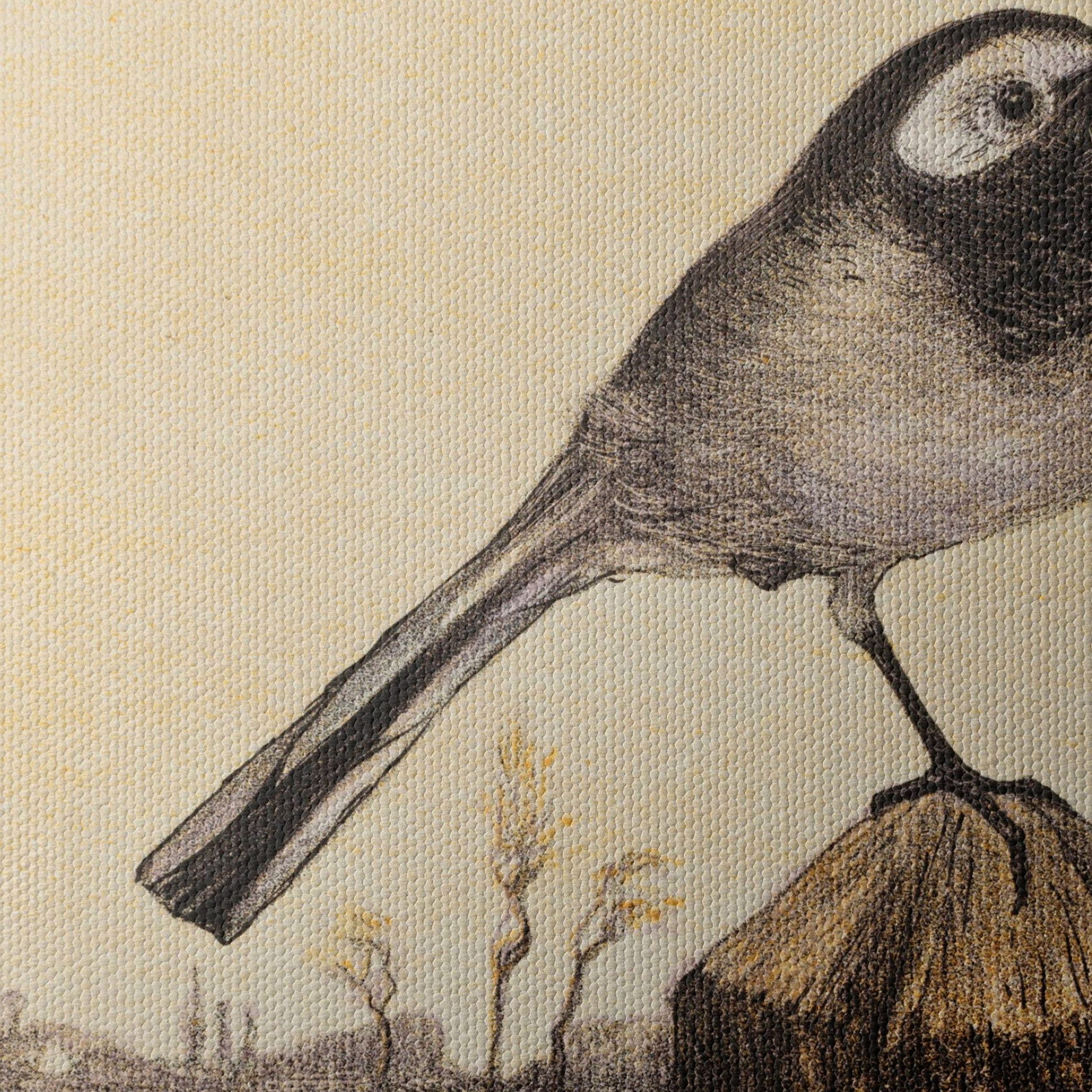Charming Bird Illustration on Wood - Image 4