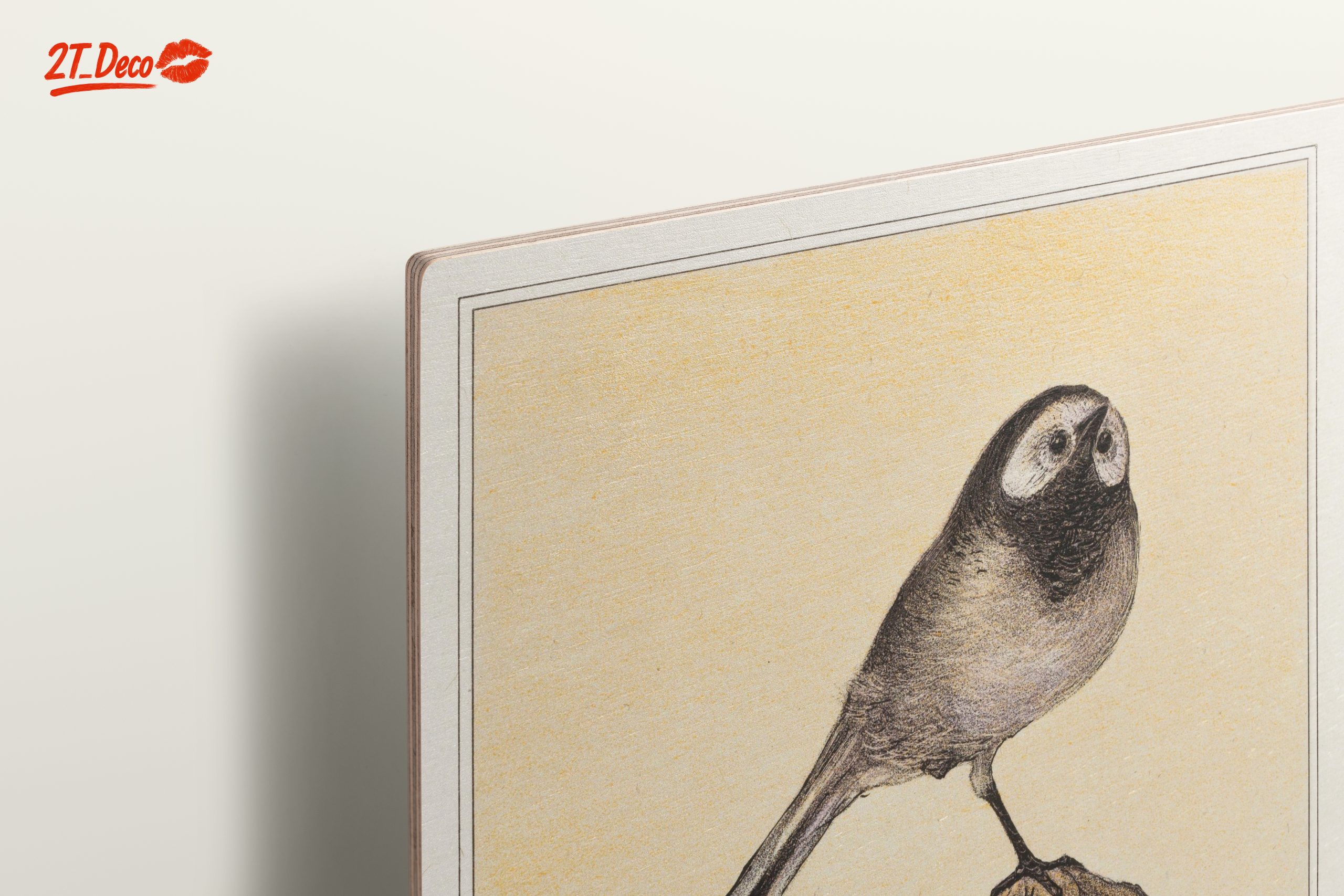 Charming Bird Illustration on Wood - Image 15