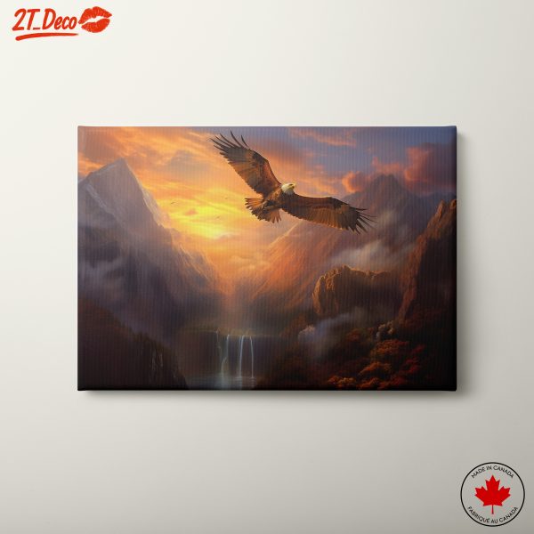 Majestic Eagle Soaring Over a Fantasy Landscape