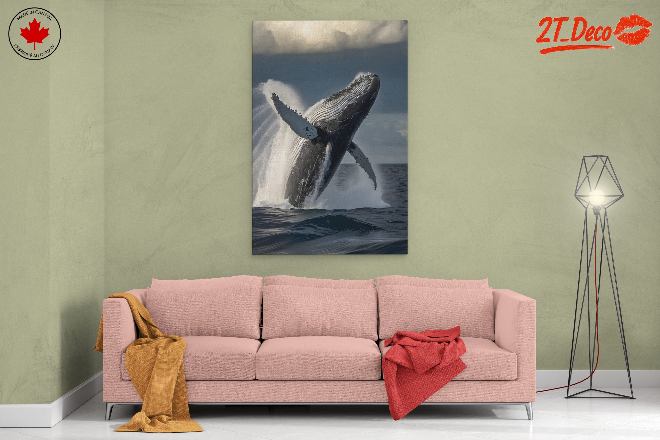 Powerful Whale Breaching in Dramatic Seascape - Image 2