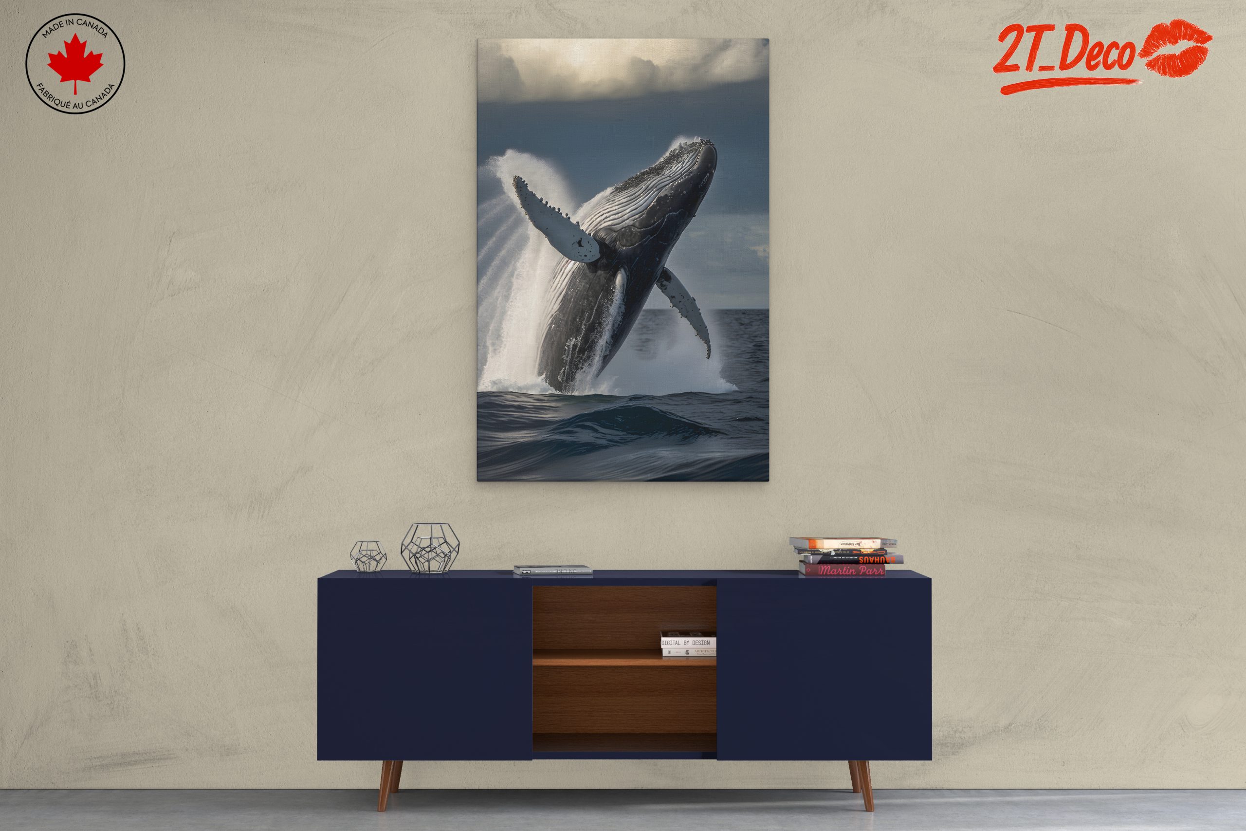 Powerful Whale Breaching in Dramatic Seascape - Image 3