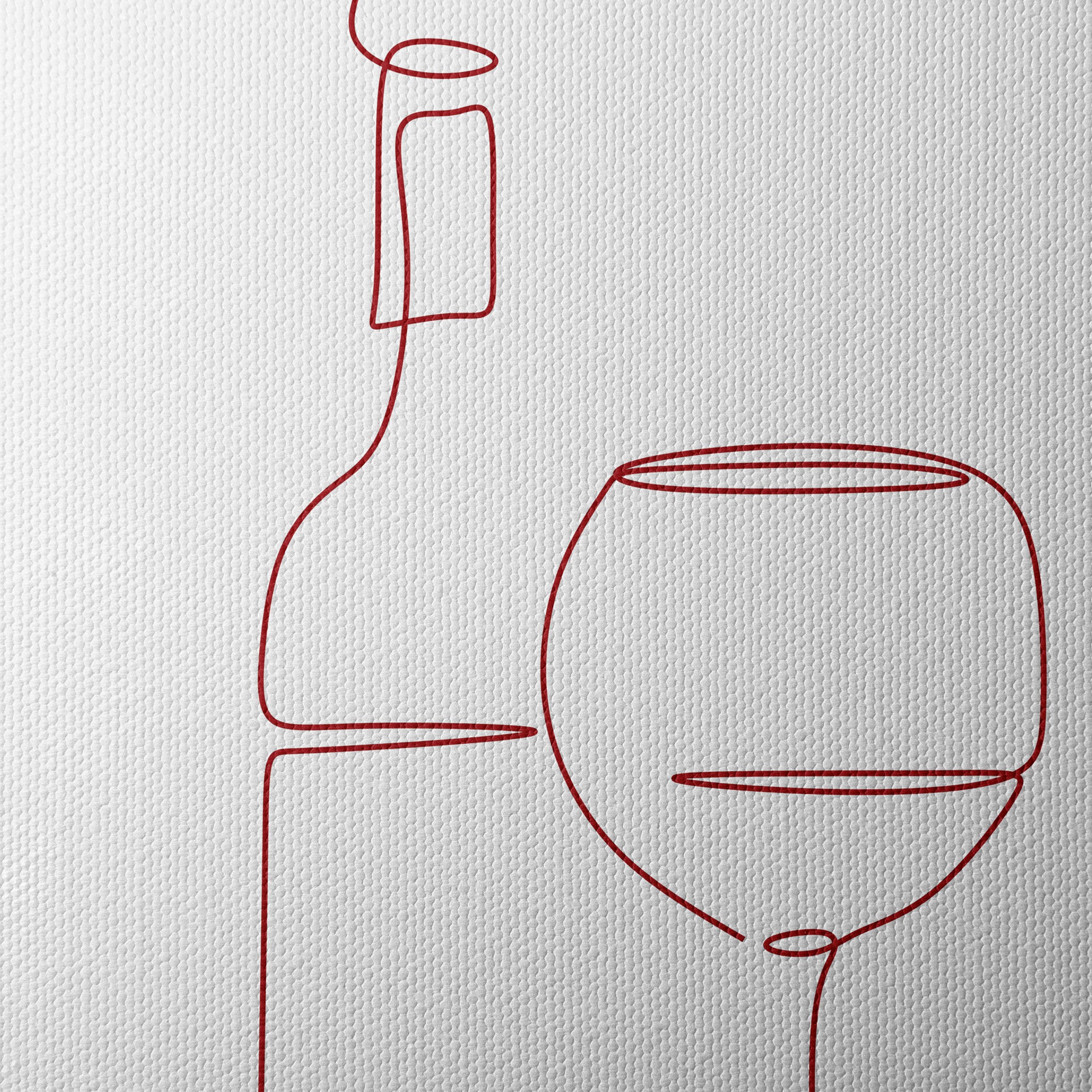Minimalist Abstract Wine Art - Image 4