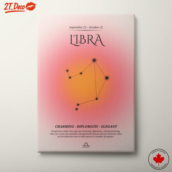 Libra Zodiac Inspirational Quote Art