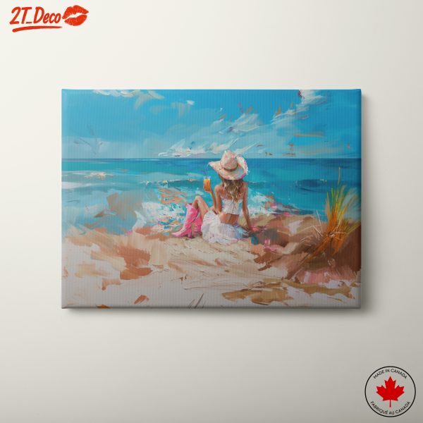 Serene Beach Scene with a Woman