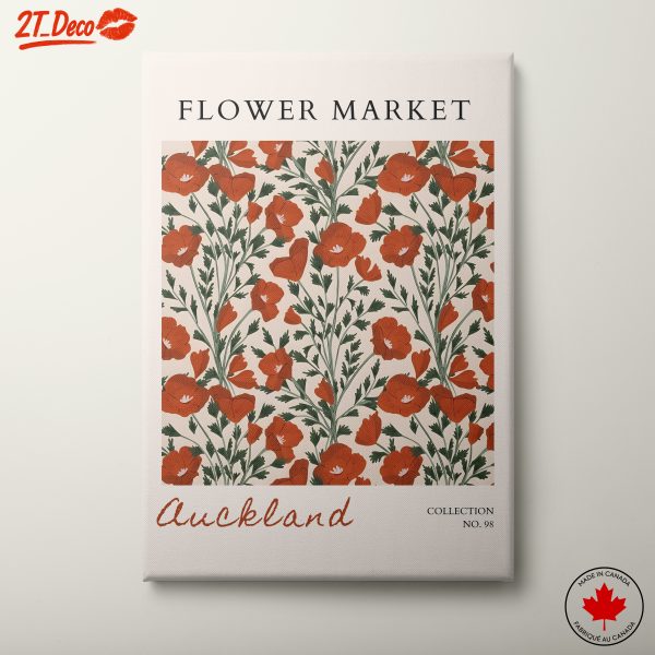 Flower Market in Auckland with Floral Background