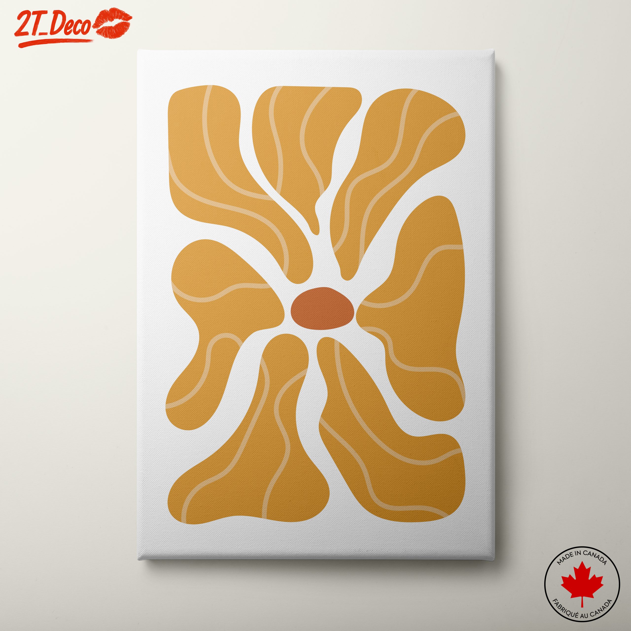 Stylized Botanical Abstract Art for Modern Decor