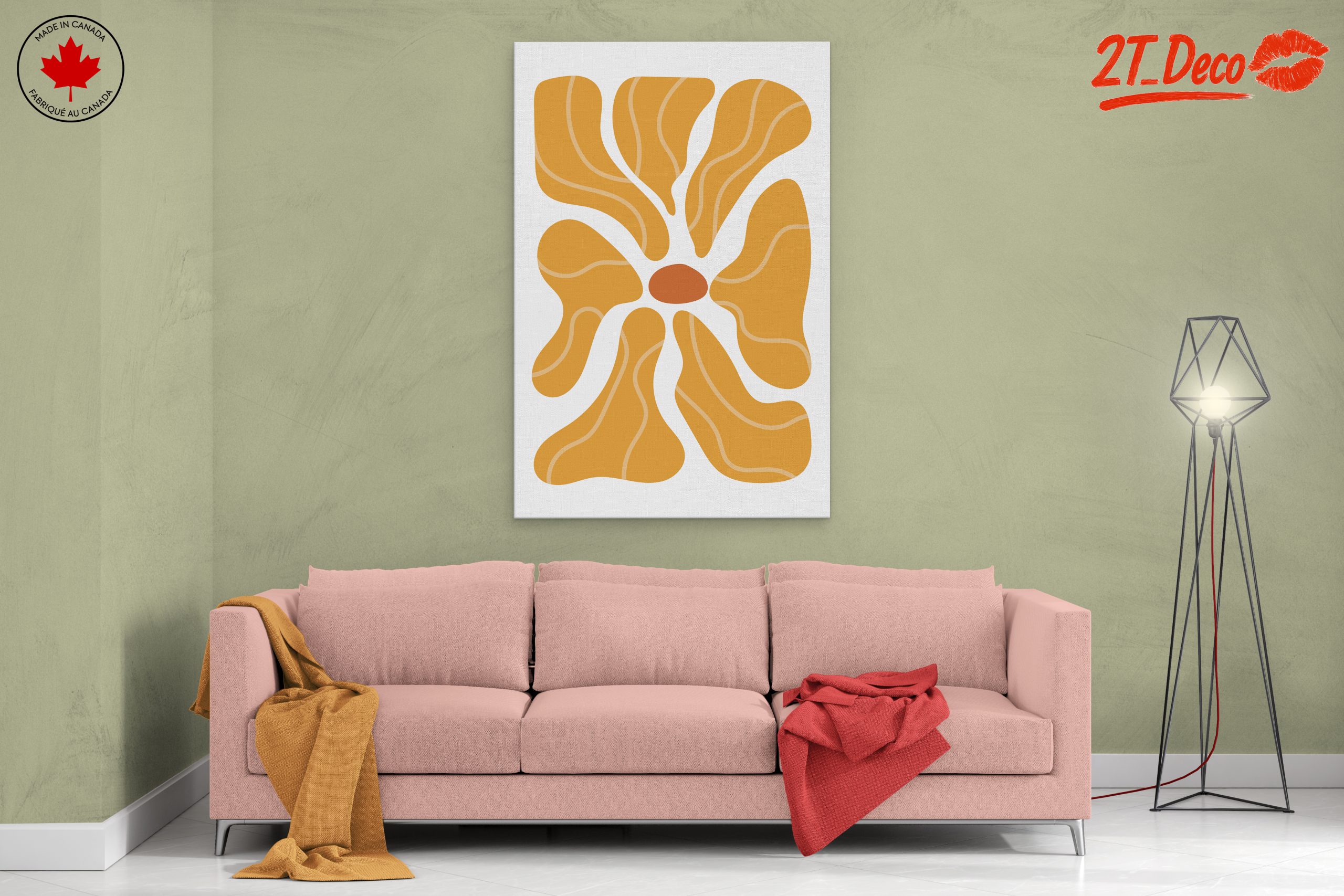Stylized Botanical Abstract Art for Modern Decor - Image 2