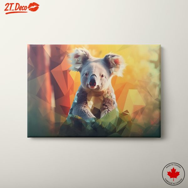 Stylized Koala with Geometric Shapes