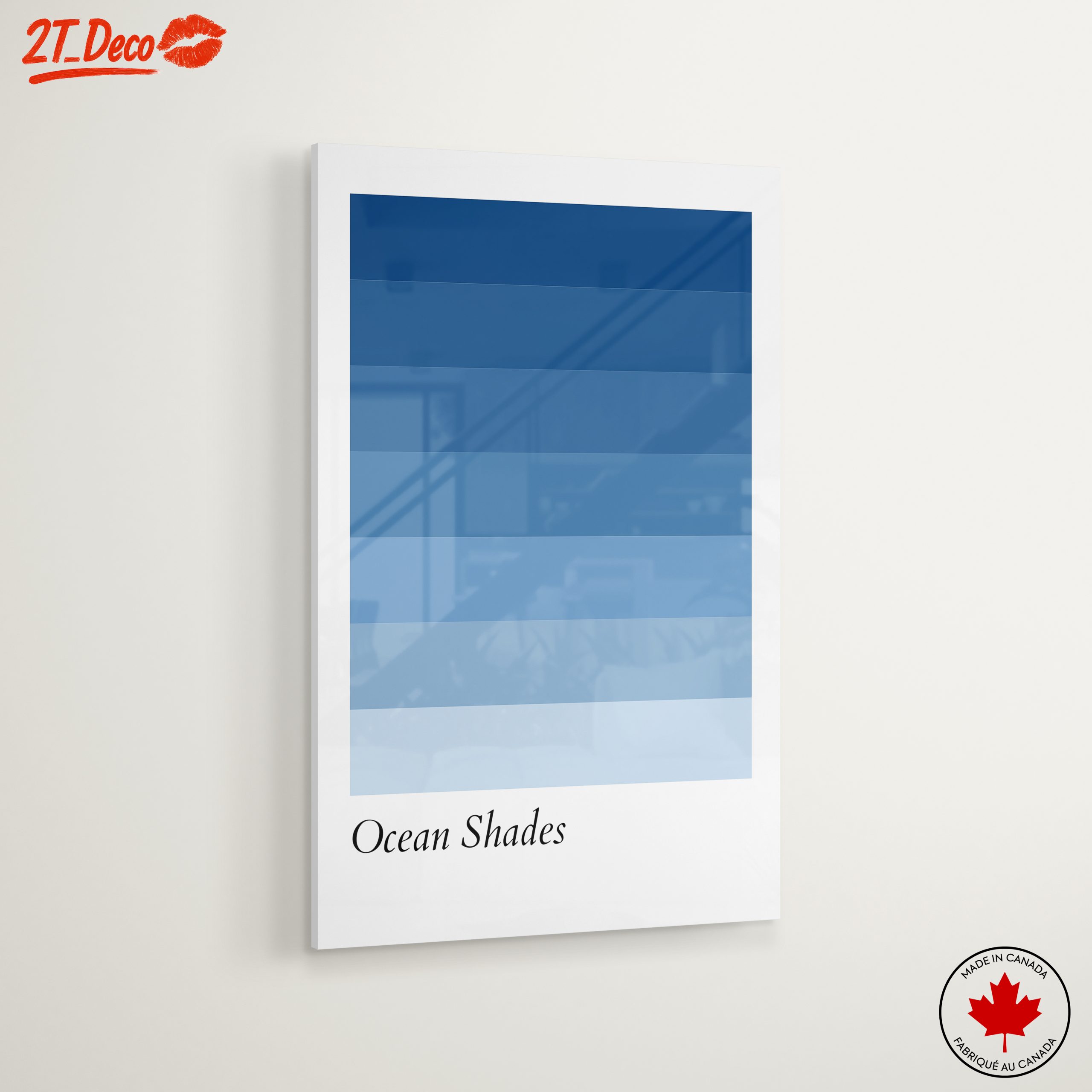 Colorful Ocean Shades Abstract Art - Image 6