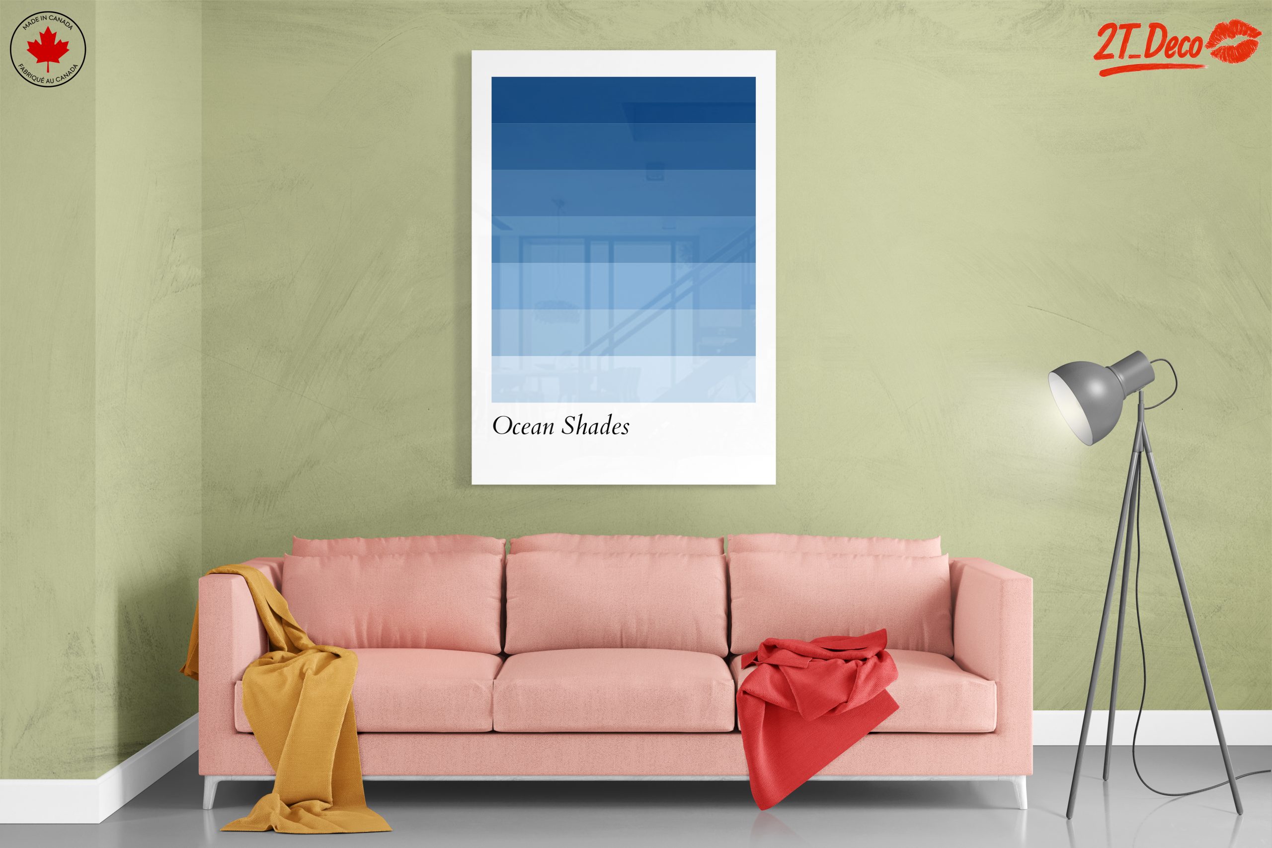 Colorful Ocean Shades Abstract Art - Image 7