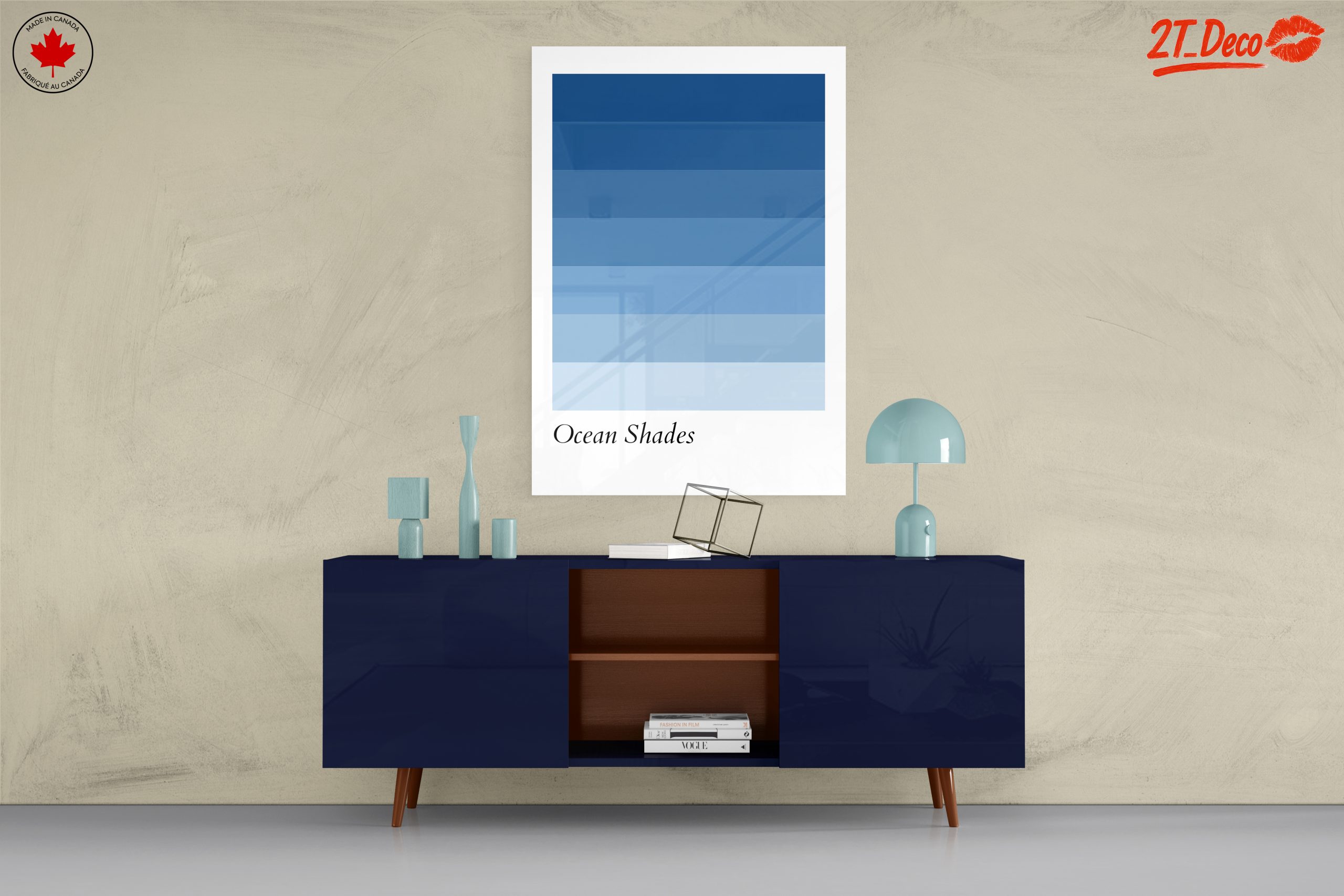 Colorful Ocean Shades Abstract Art - Image 8