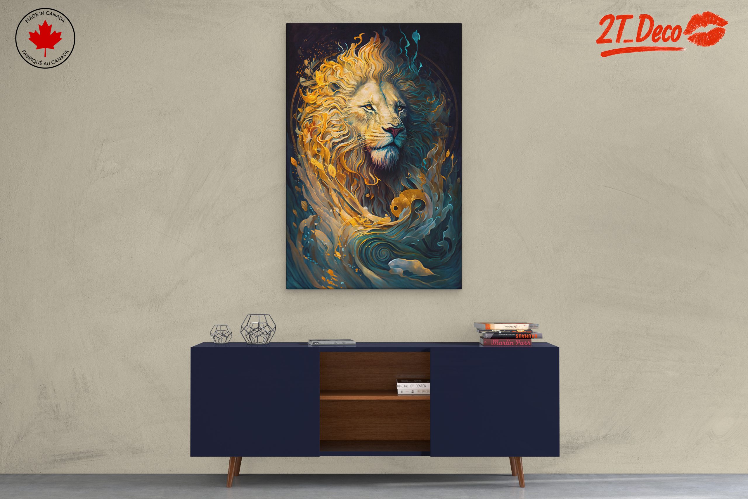 Majestic Lion Art with Fluid Colors - Image 3