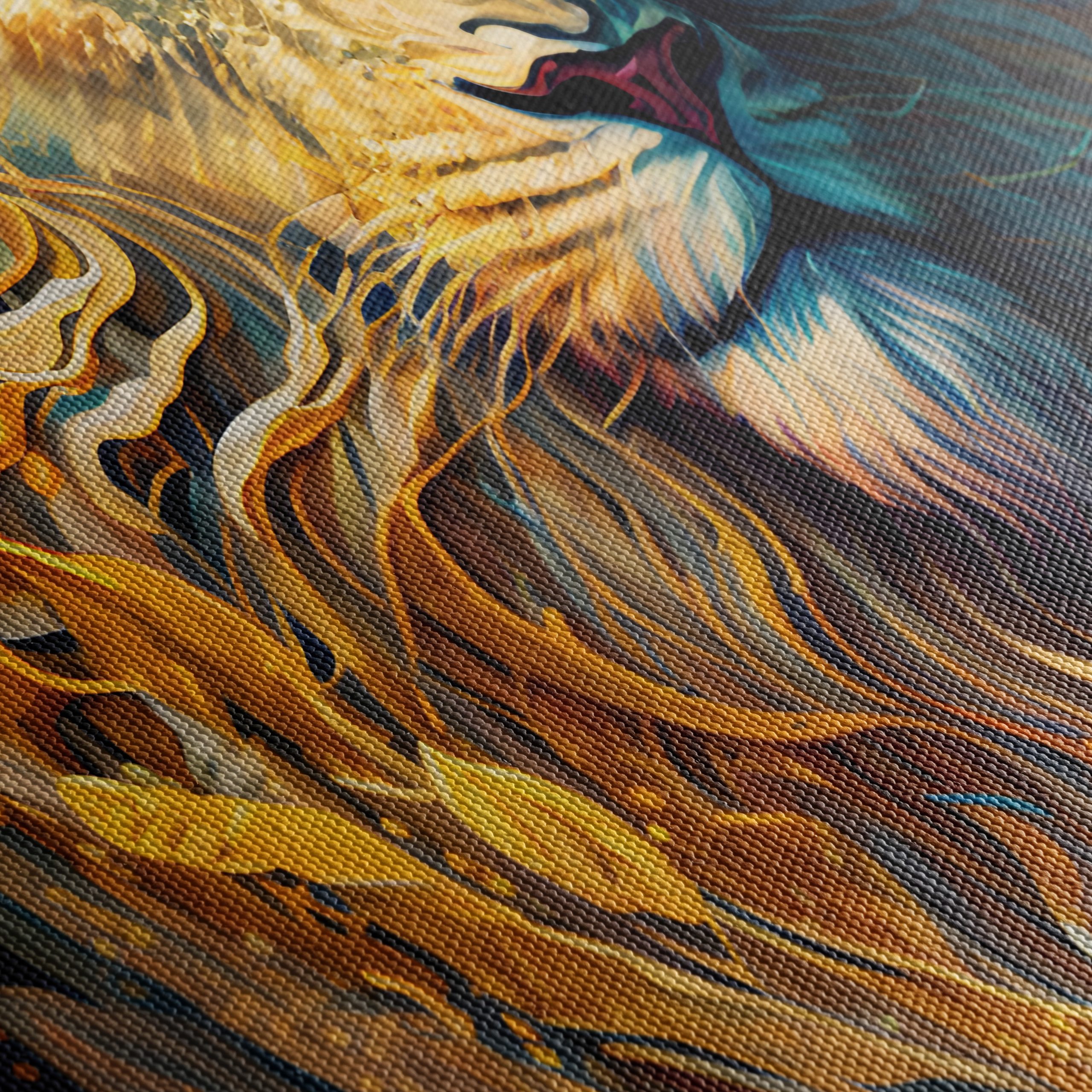 Majestic Lion Art with Fluid Colors - Image 5