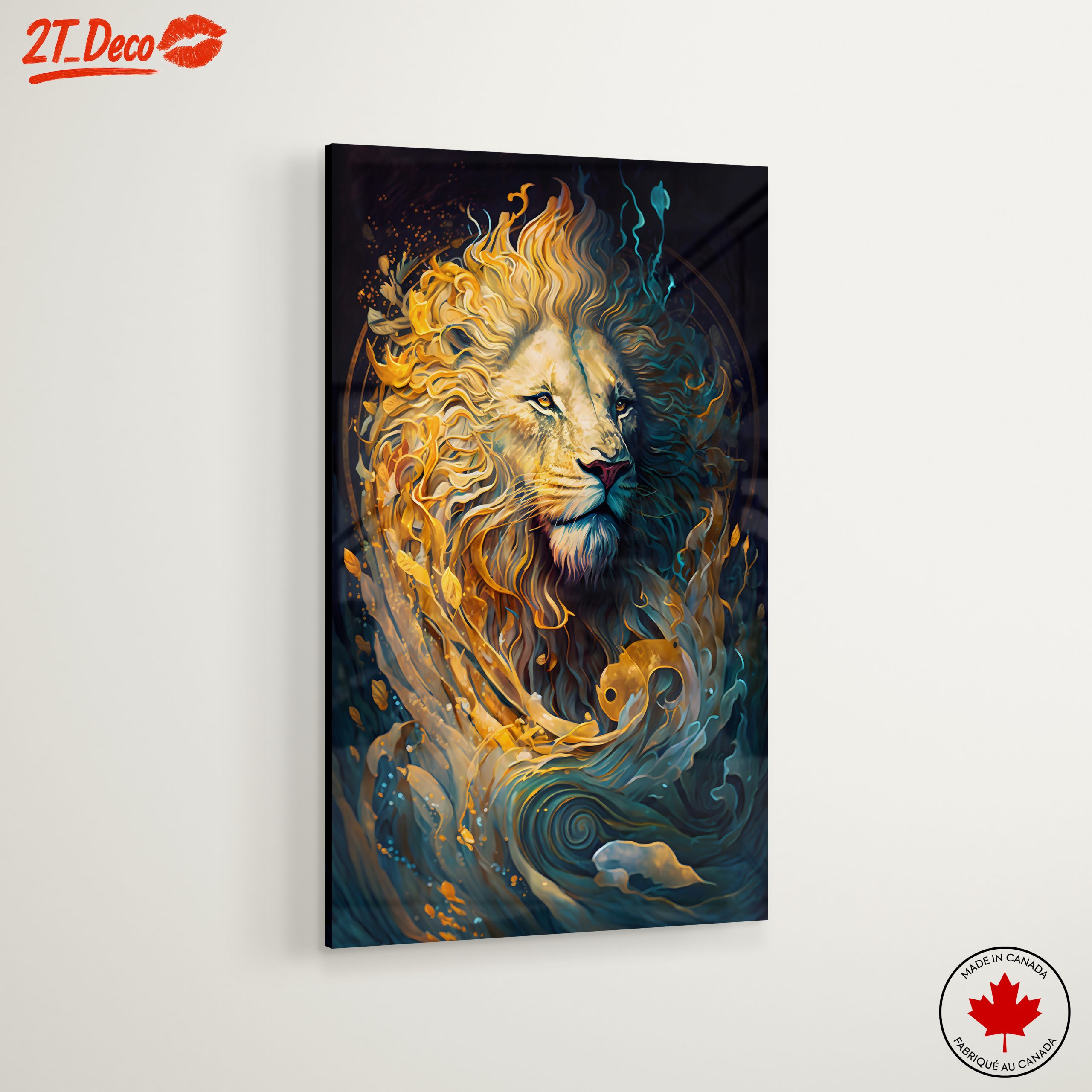 Majestic Lion Art with Fluid Colors - Image 6