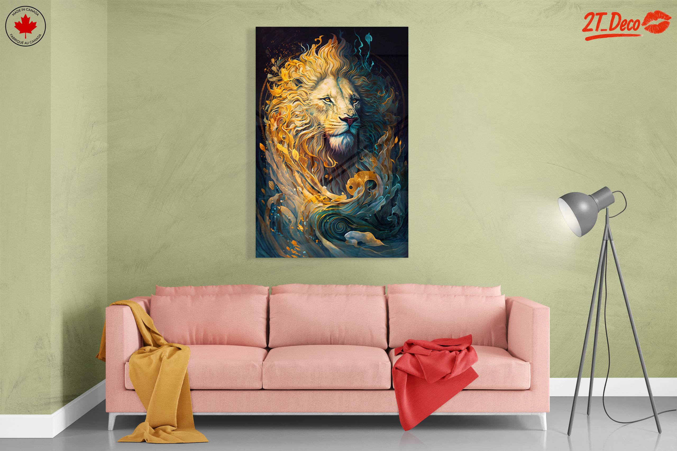 Majestic Lion Art with Fluid Colors - Image 7