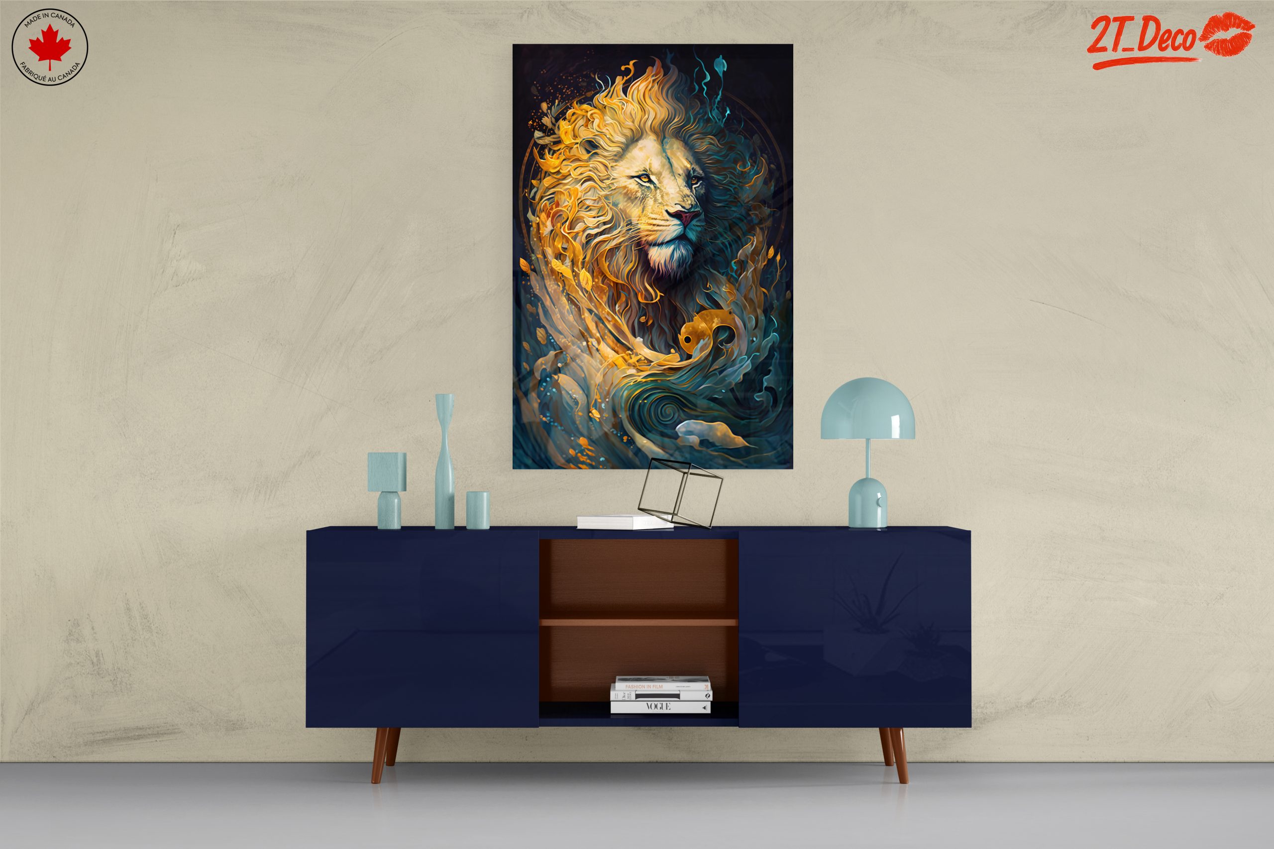Majestic Lion Art with Fluid Colors - Image 8