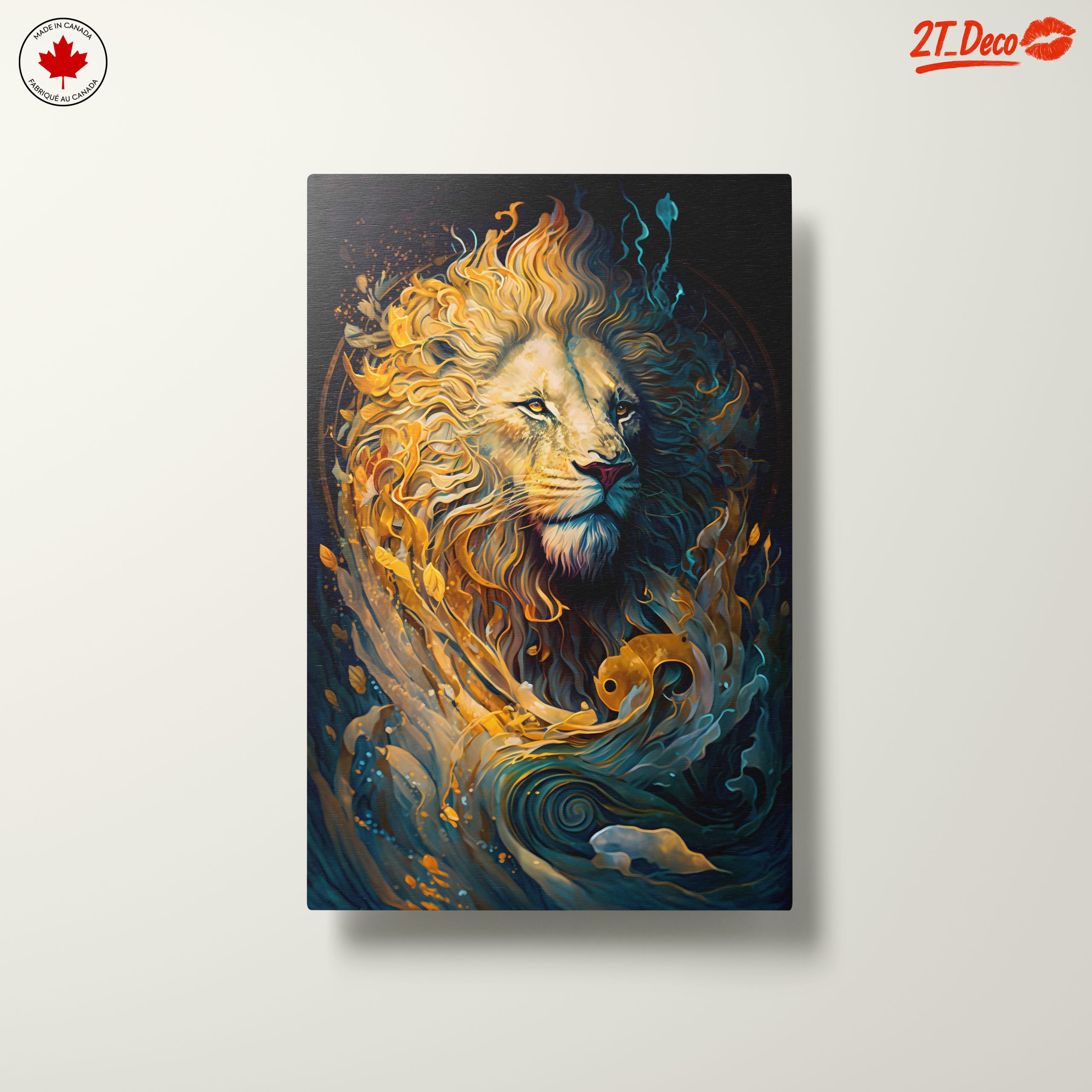 Majestic Lion Art with Fluid Colors - Image 10