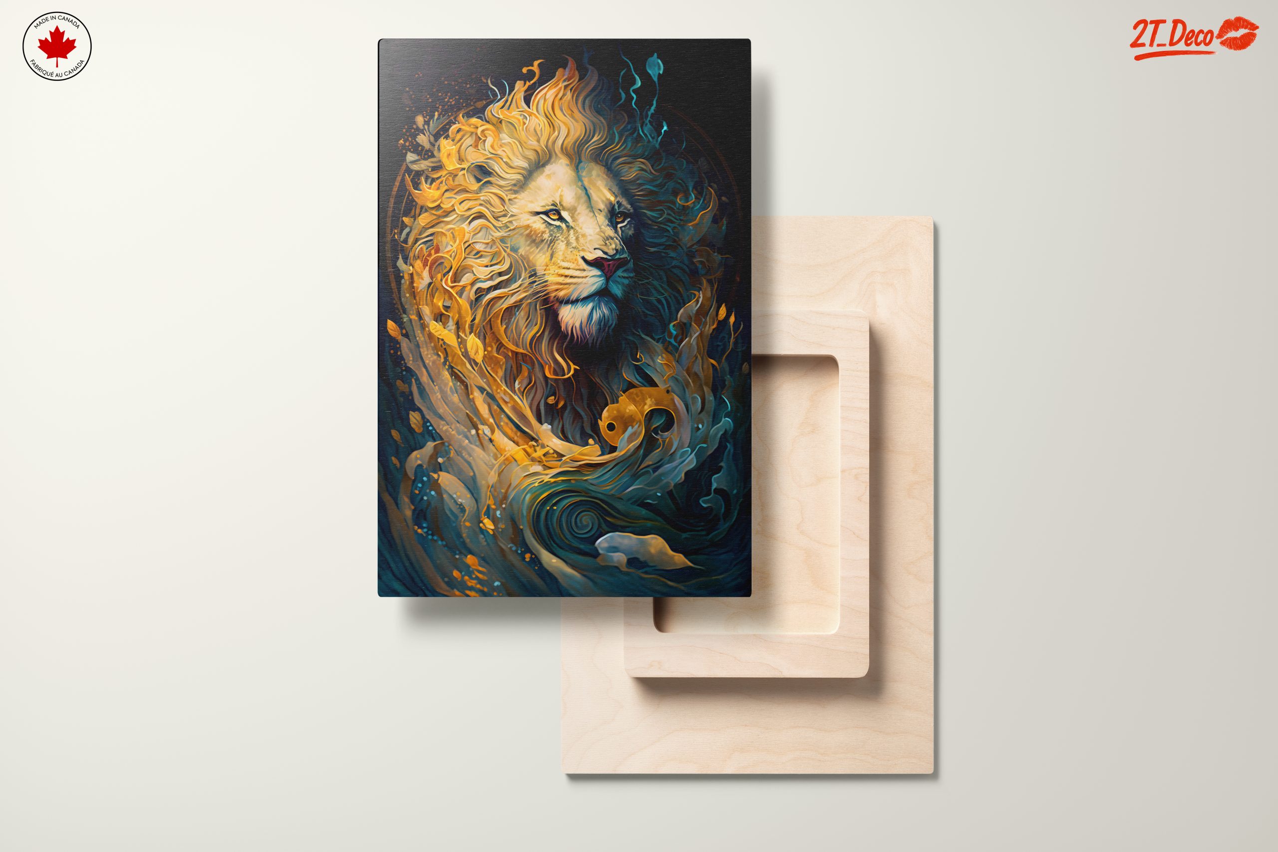 Majestic Lion Art with Fluid Colors - Image 11