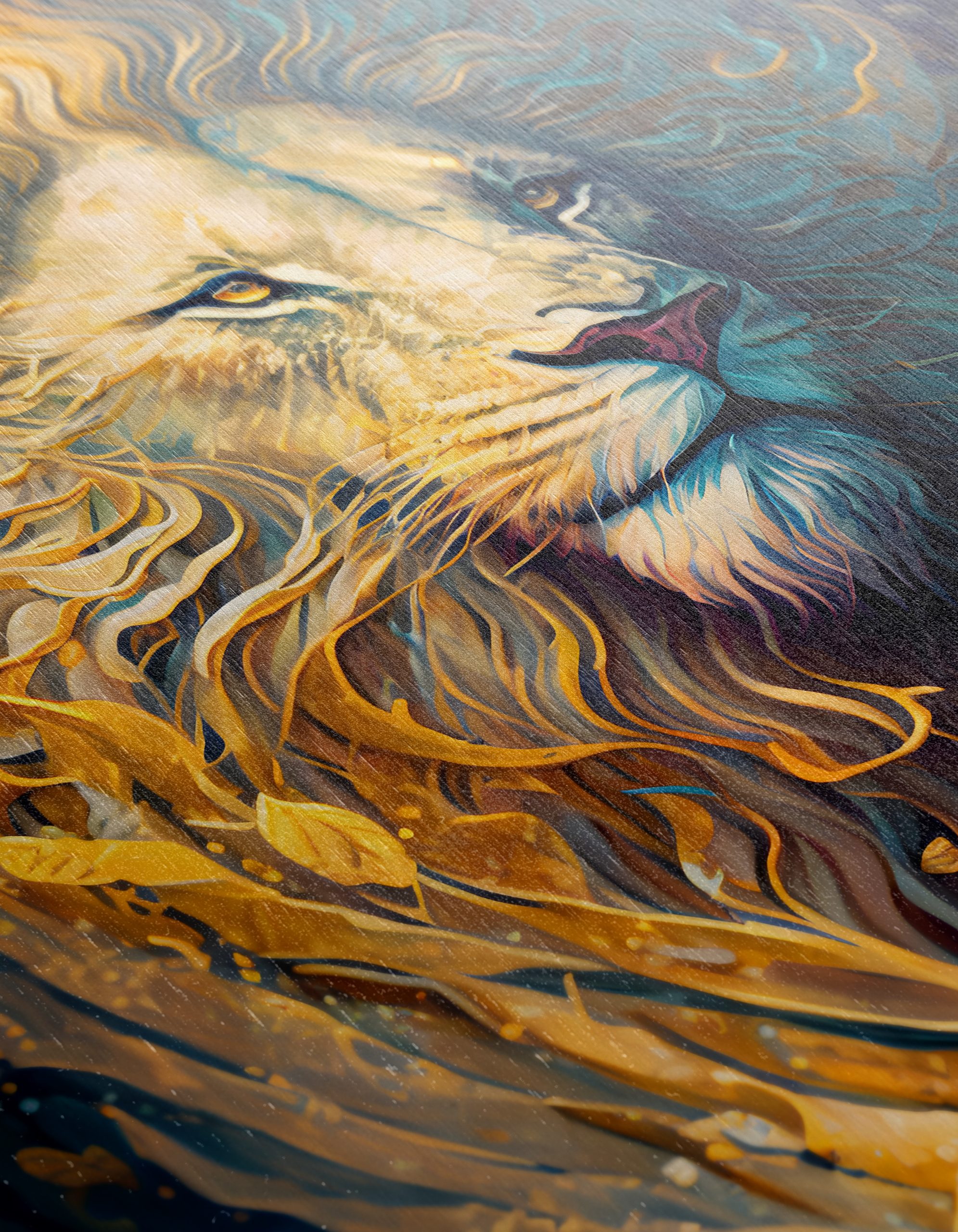 Majestic Lion Art with Fluid Colors - Image 12