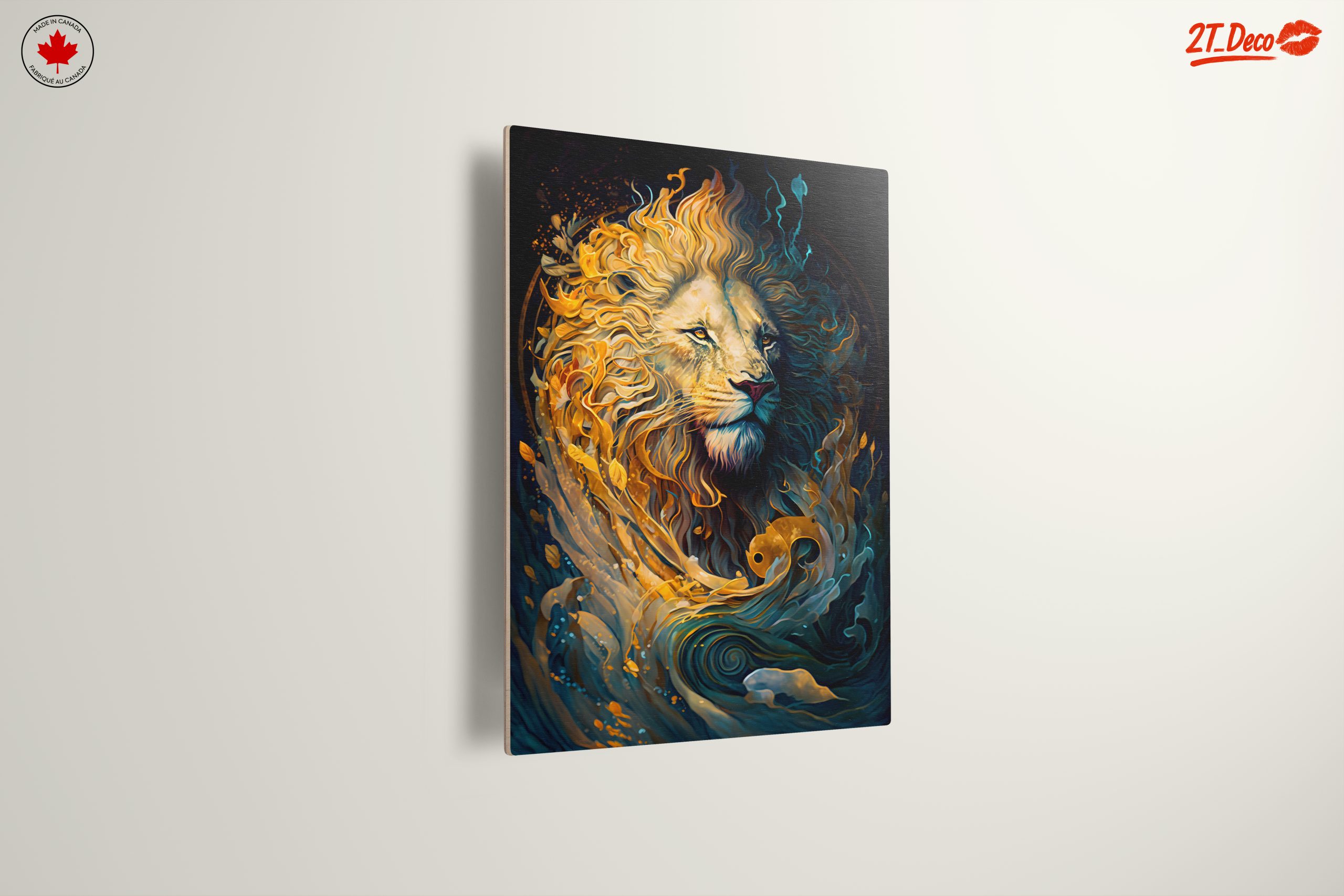 Majestic Lion Art with Fluid Colors - Image 13