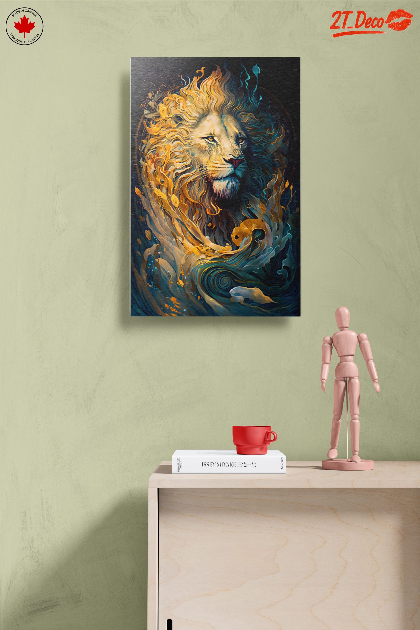 Majestic Lion Art with Fluid Colors - Image 14