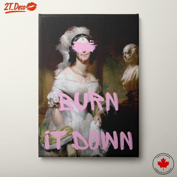 Reimagined Classical Portrait with Bold Text
